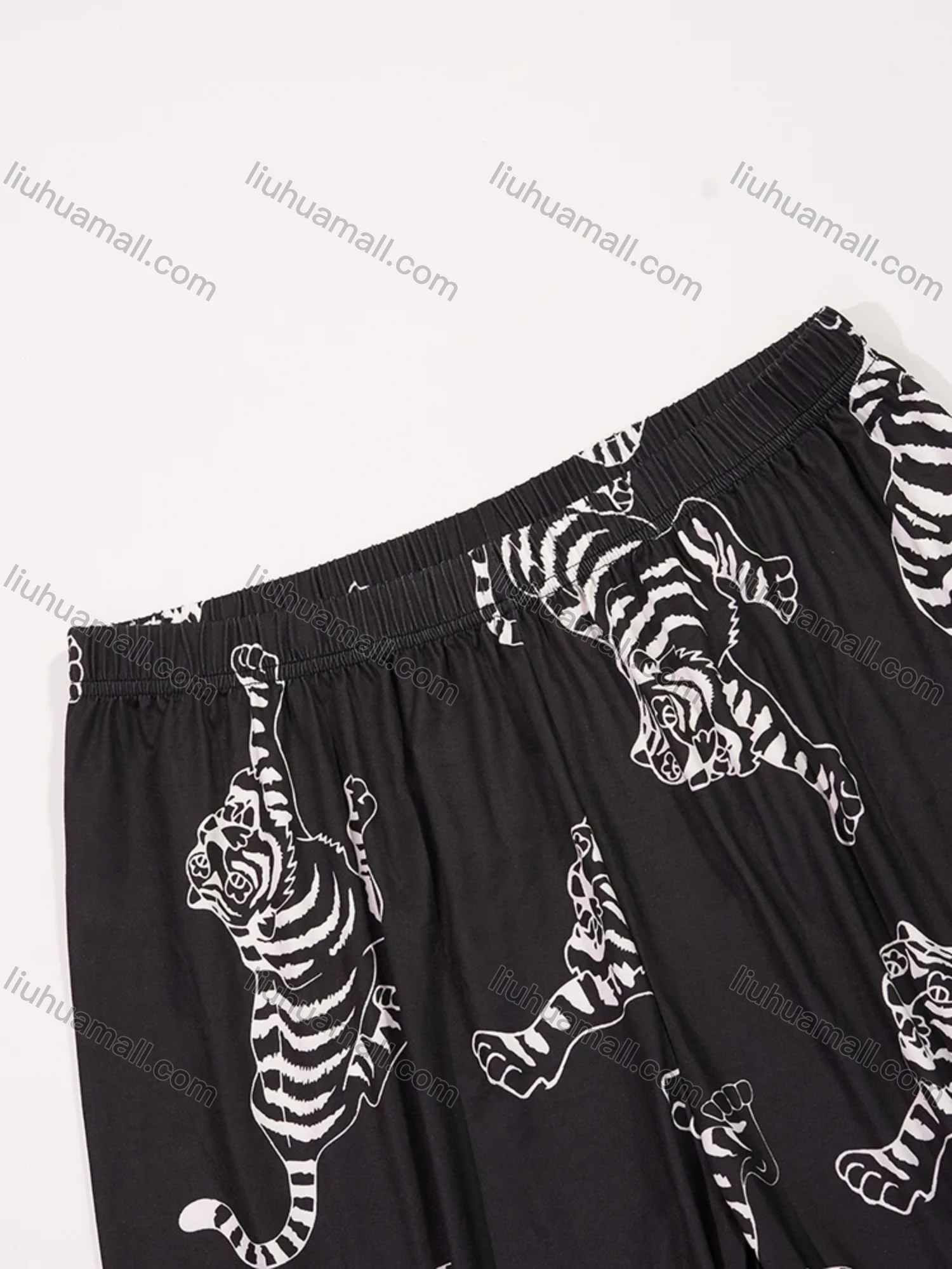 Wholesale Women's Lounge Milk Silk Tiger Print Ruched Cami Top & Pant & Long Sleeve Cardigan 3 Piece Sets With Belt DM31004-01# - Liuhuamall