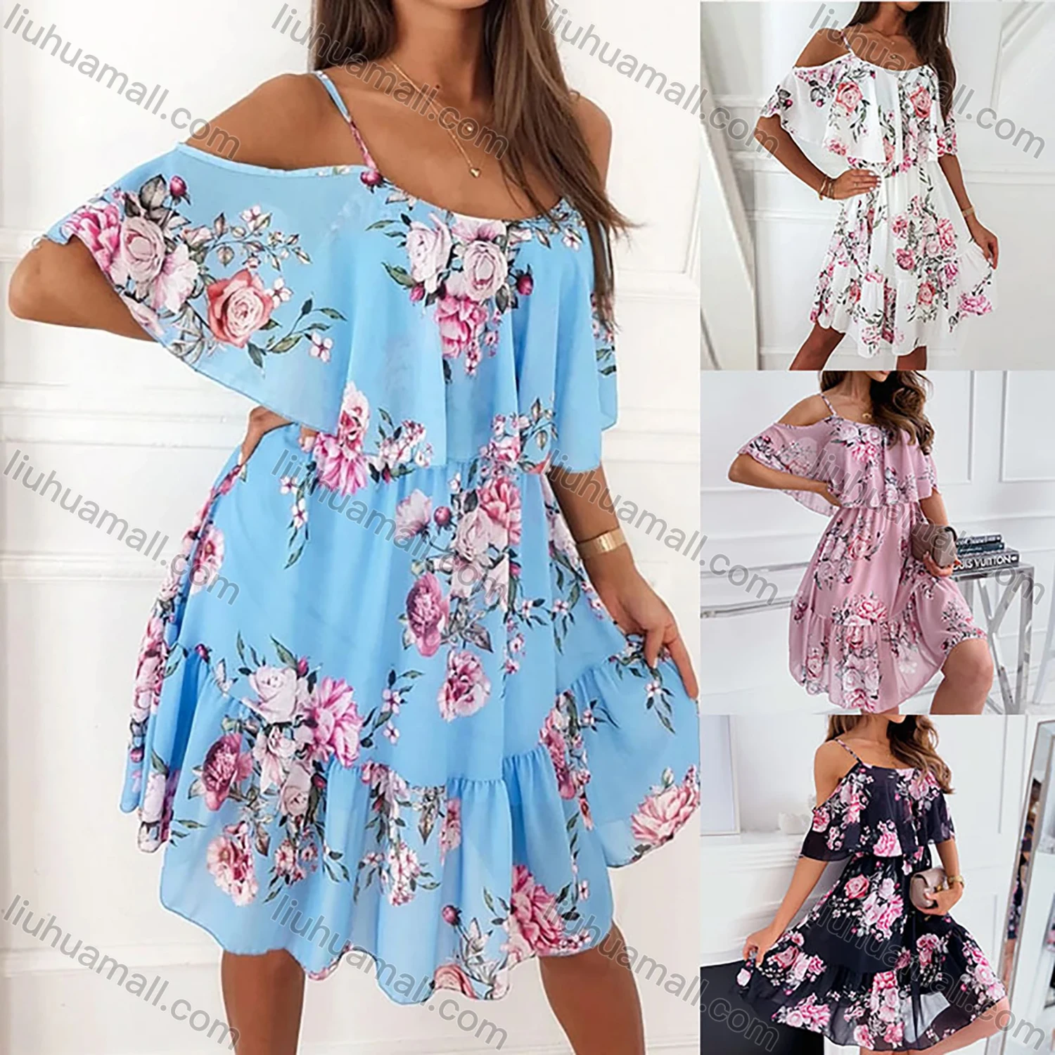 Wholesale Mix & Match Women's Dresses Collection: 6 Styles, MOQ 3 Pieces - Liuhuamall