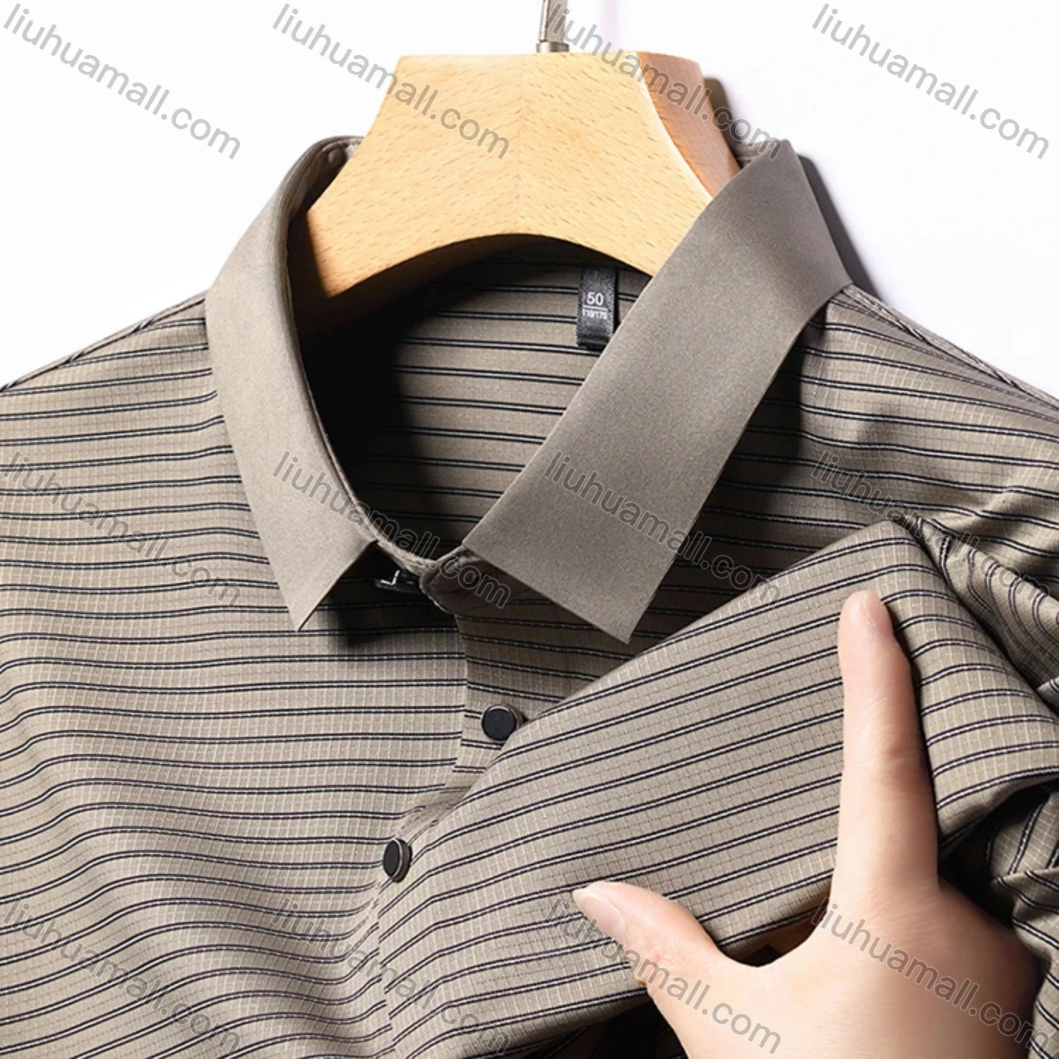 Wholesale Men's Casual Striped Short Sleeve Polo Shirt T1930# - Liuhuamall