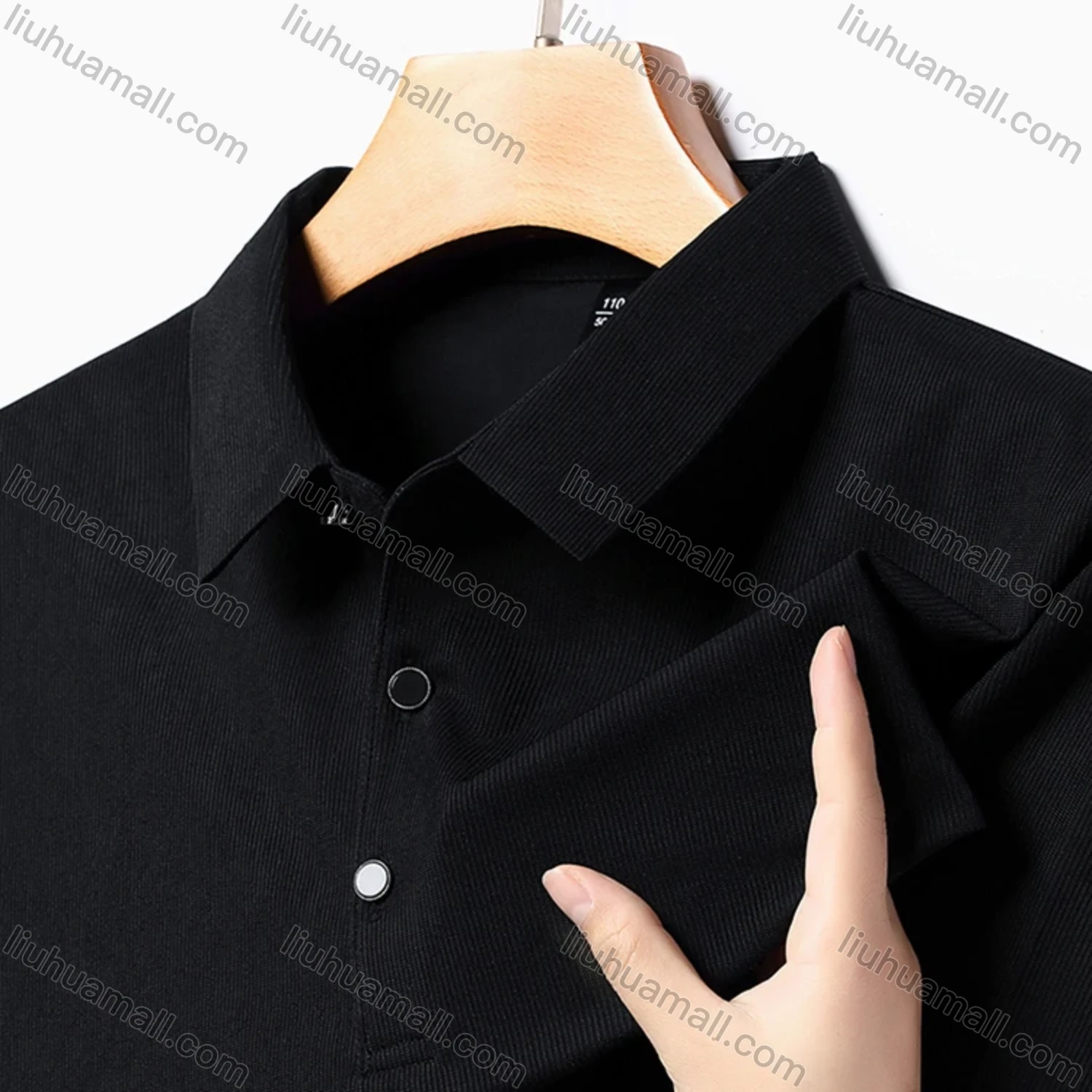 Wholesale Men's Casual Plain Short Sleeve Ice Silk Polo Shirt 81281# - Liuhuamall
