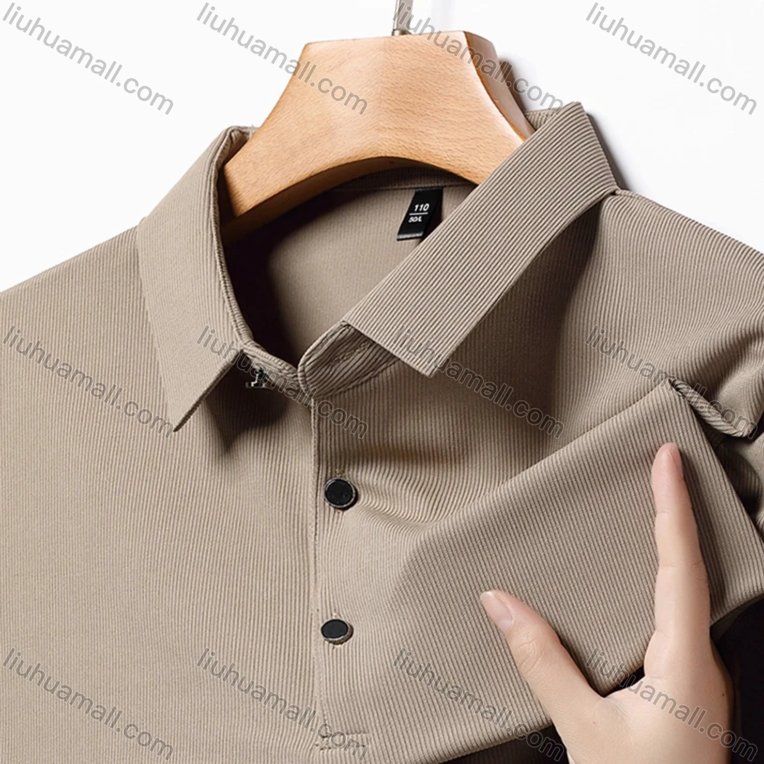 Wholesale Men's Casual Plain Short Sleeve Ice Silk Polo Shirt 81281# - Liuhuamall