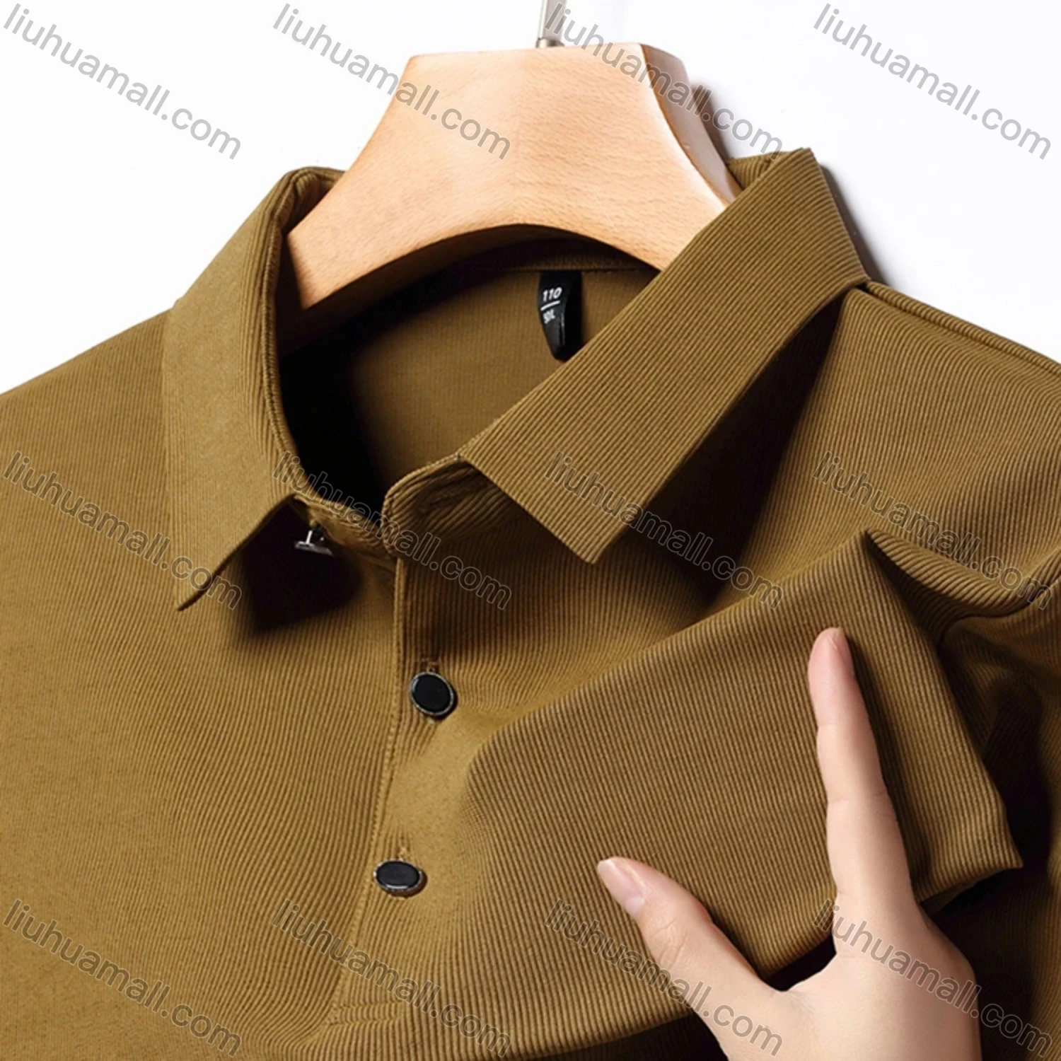 Wholesale Men's Casual Plain Short Sleeve Ice Silk Polo Shirt 81281# - Liuhuamall