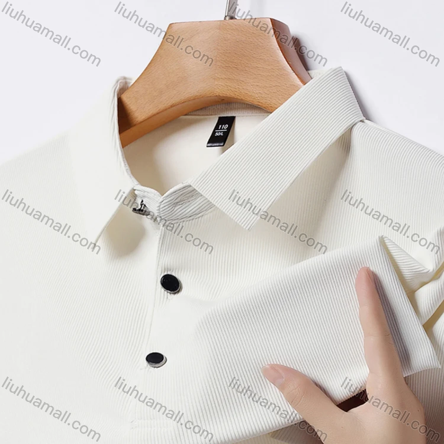 Wholesale Men's Casual Plain Short Sleeve Ice Silk Polo Shirt 81281# - Liuhuamall