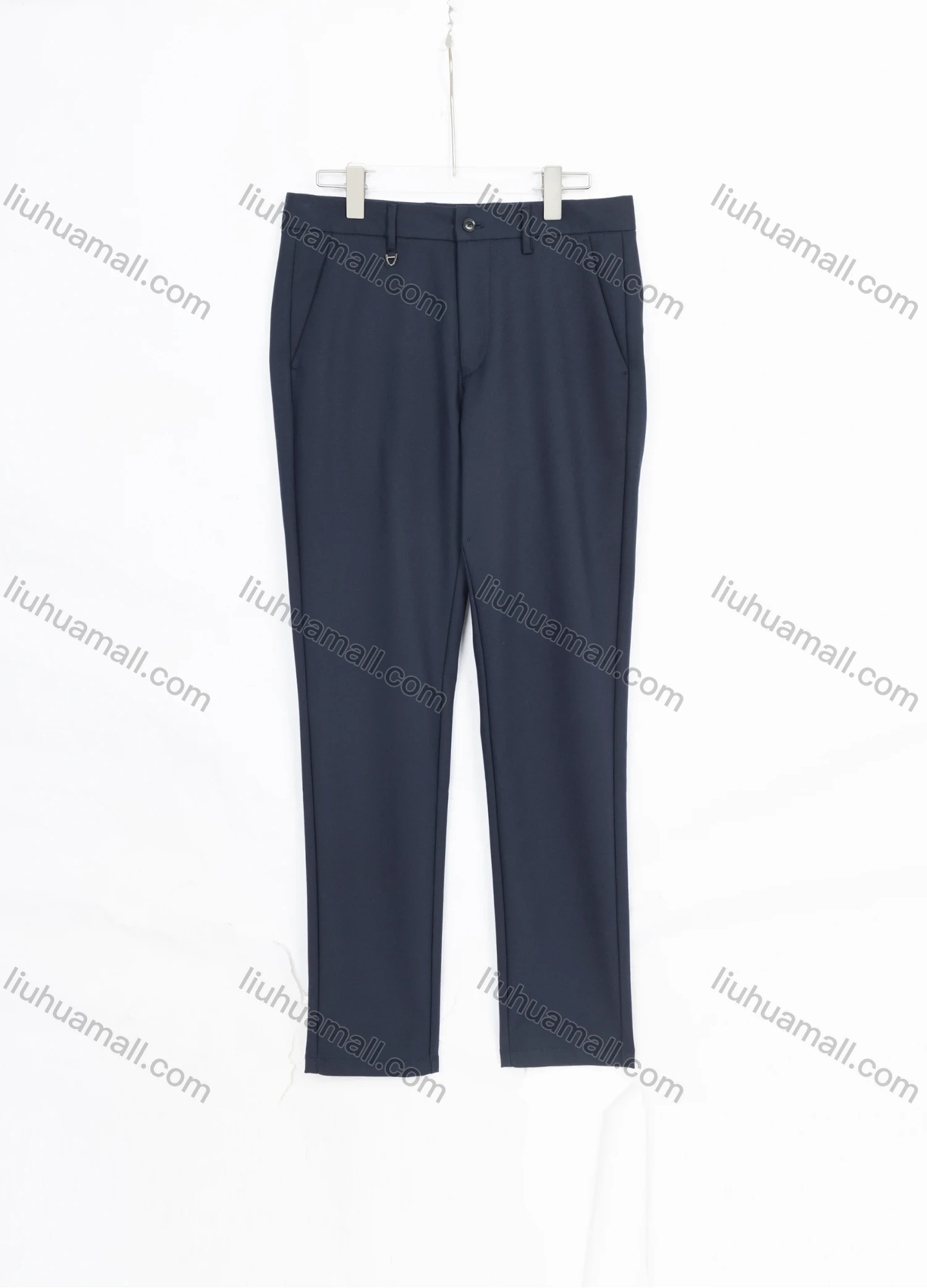 Wholesale Men's Casual Plain Patch Pocket Button Closure Suit Pants D1041-14# - Liuhuamall