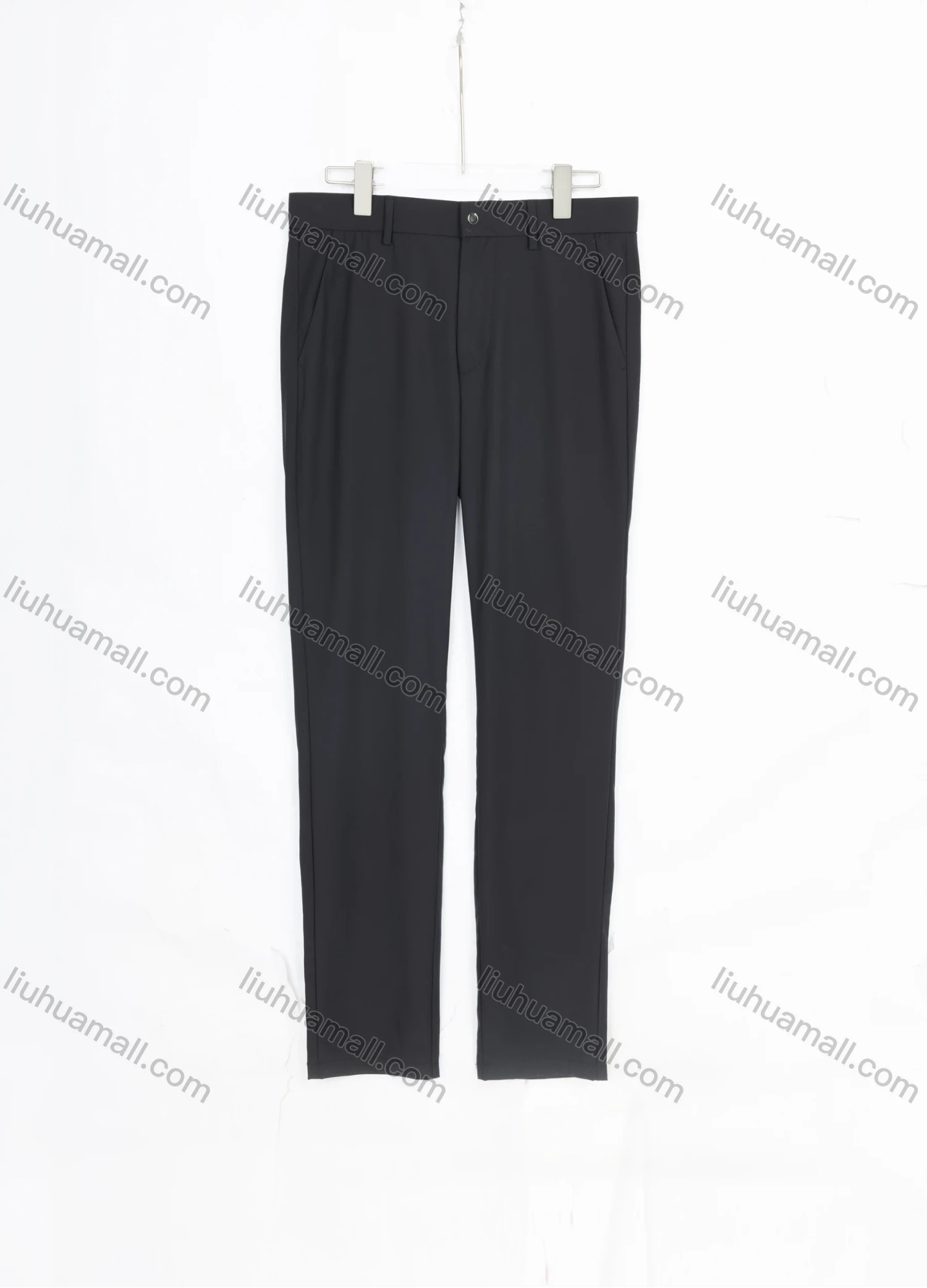Wholesale Men's Casual Plain Patch Pocket Button Closure Quick Dry Suit Pants 6104# - Liuhuamall