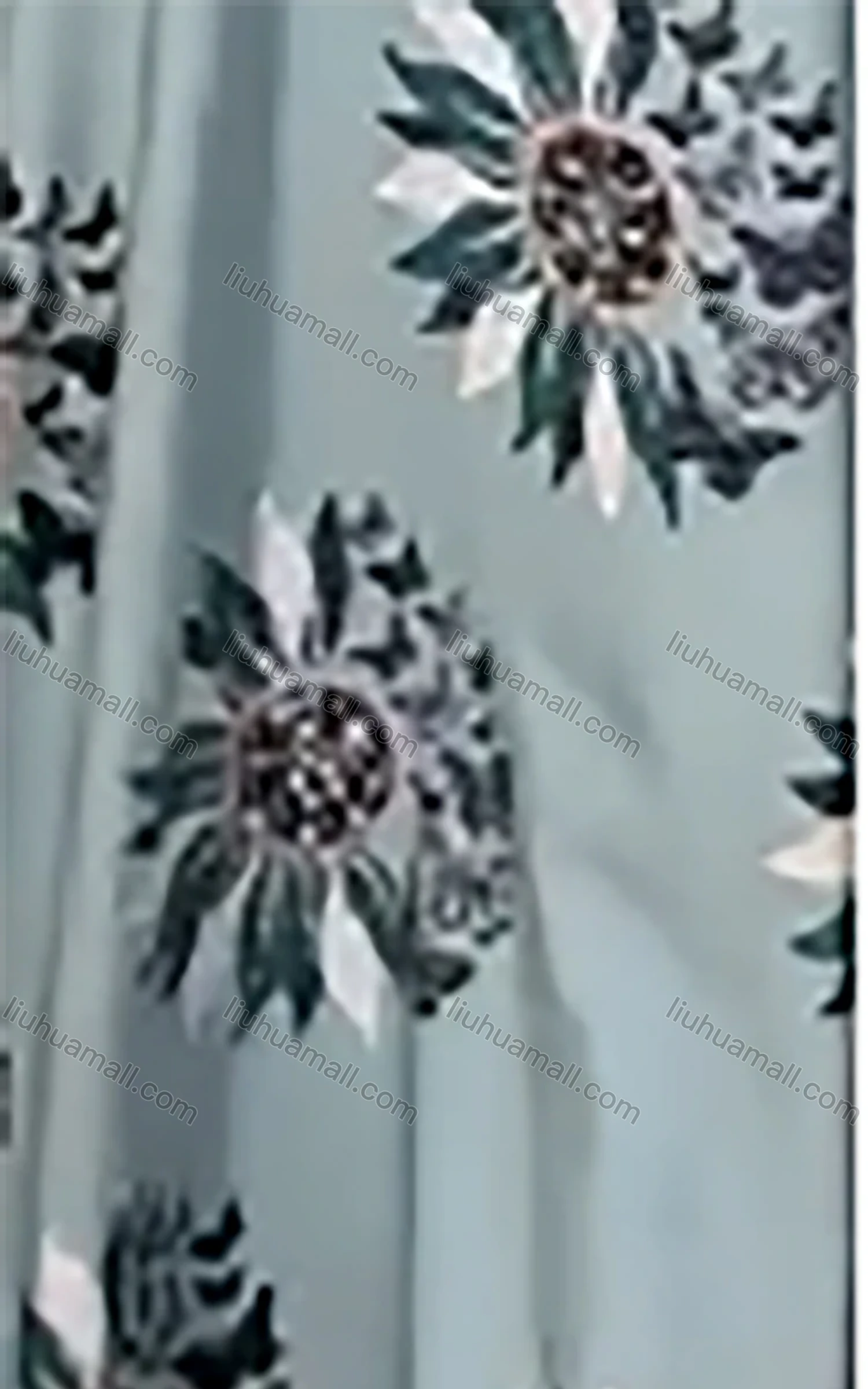 Wholesale Women's Elegant Floral Butterfly Notched Neck Rhinestone Pearl Decor Long Sleeve Abaya Dress - Liuhuamall