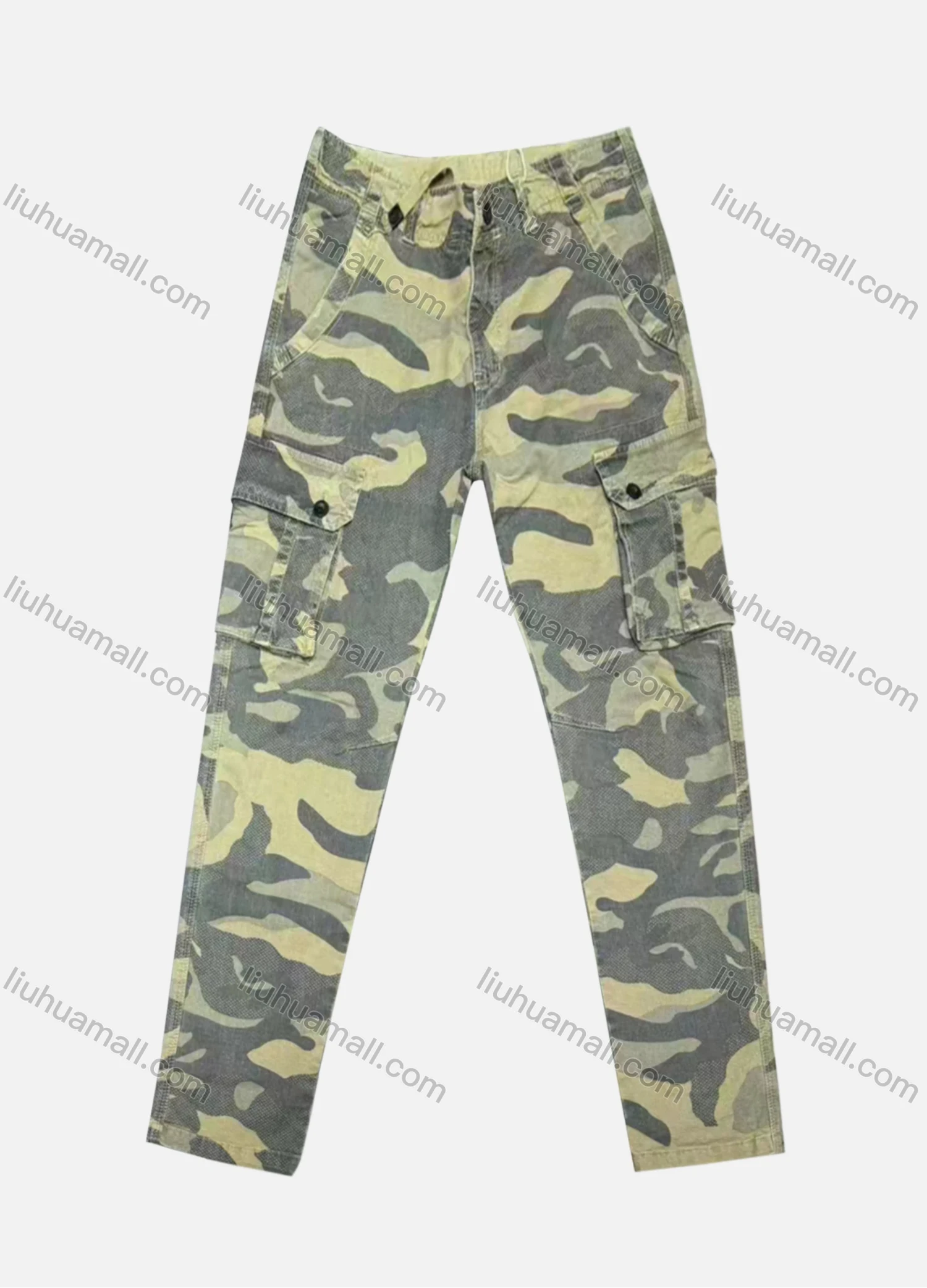 Wholesale Men's Casual Flap Pockets Camouflage Print Cargo Pant 8098# - Liuhuamall
