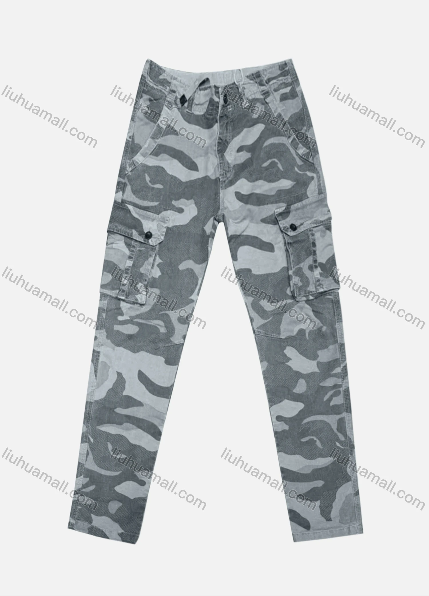 Wholesale Men's Casual Flap Pockets Camouflage Print Cargo Pant 8098# - Liuhuamall