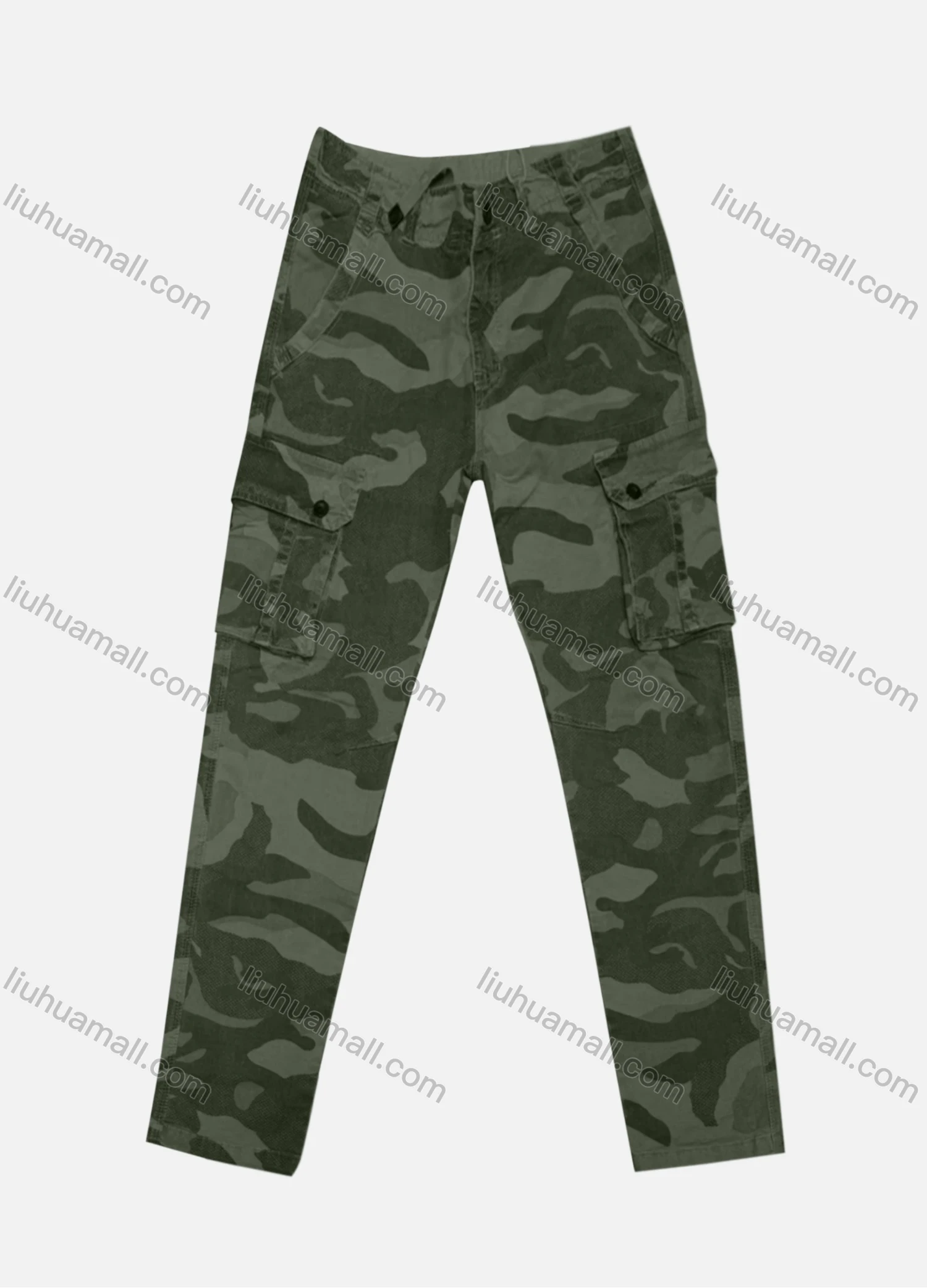 Wholesale Men's Casual Flap Pockets Camouflage Print Cargo Pant 8098# - Liuhuamall
