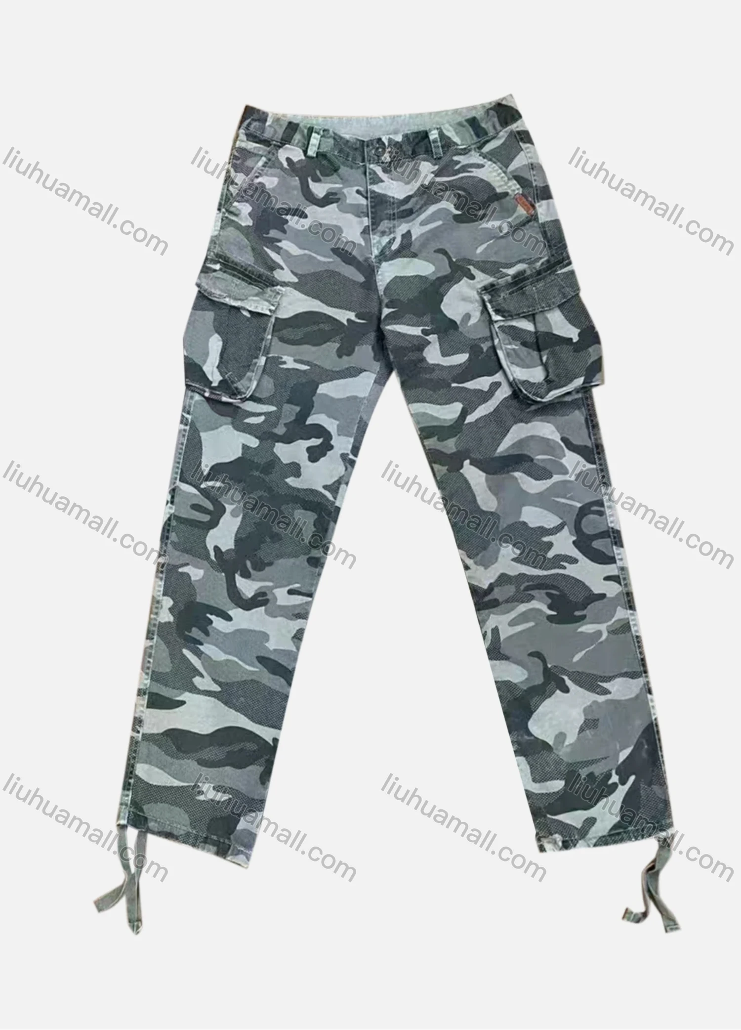 Wholesale Men's Casual Flap Pockets Camouflage Print Cargo Pant 9369# - Liuhuamall