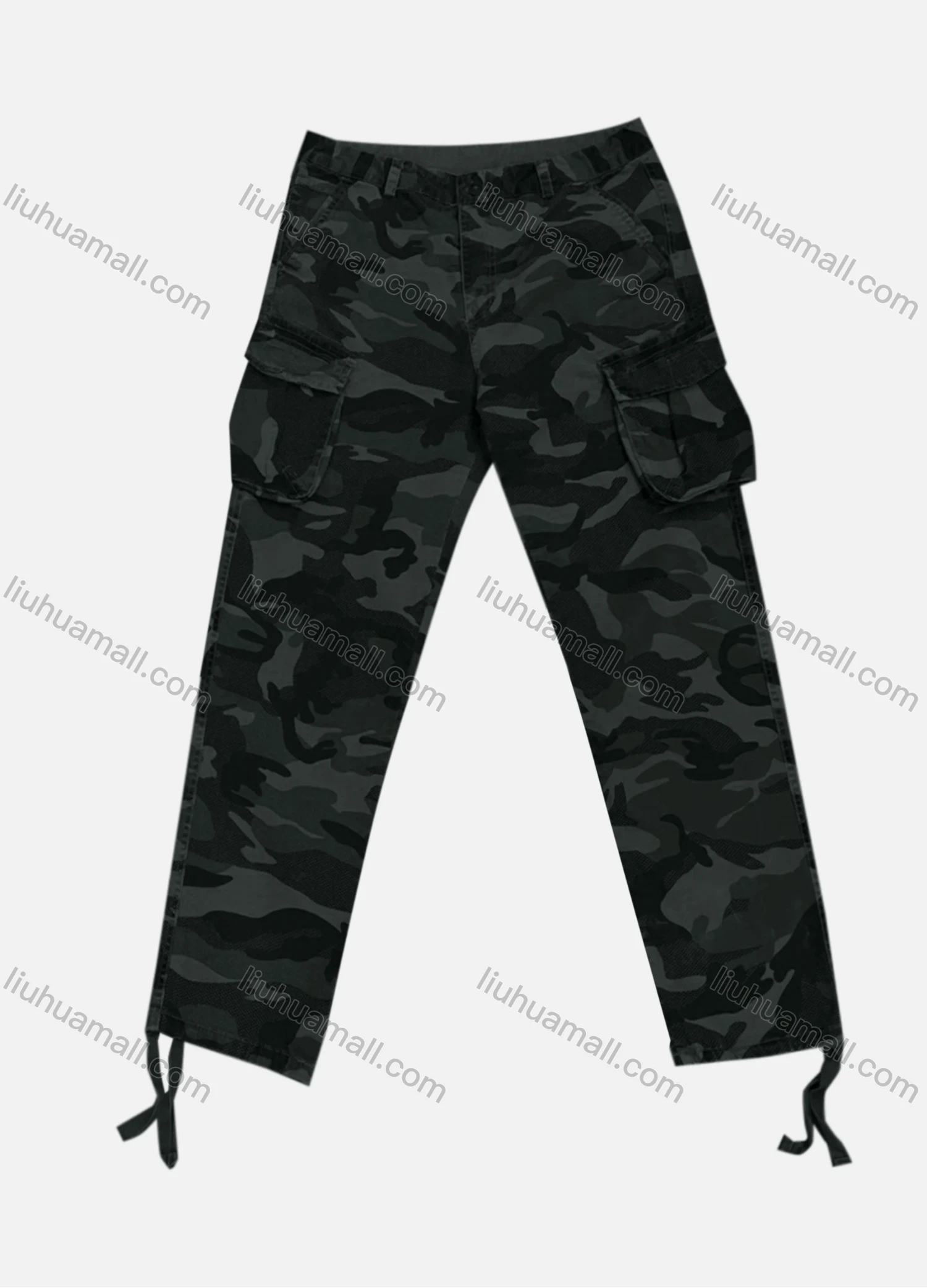 Wholesale Men's Casual Flap Pockets Camouflage Print Cargo Pant 9369# - Liuhuamall