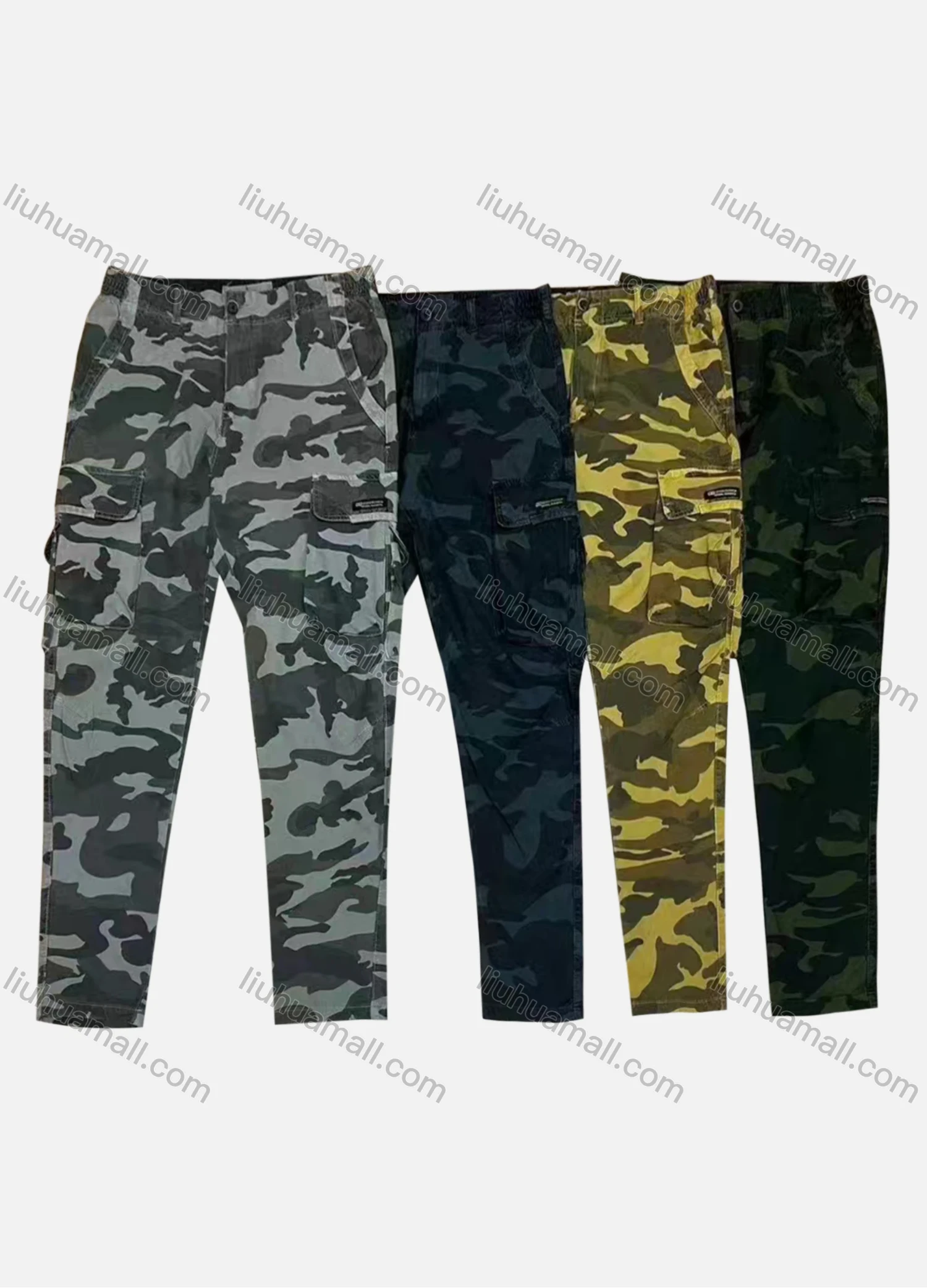Wholesale Men's Casual Flap Pockets Camouflage Cargo Pant B7362# - Liuhuamall