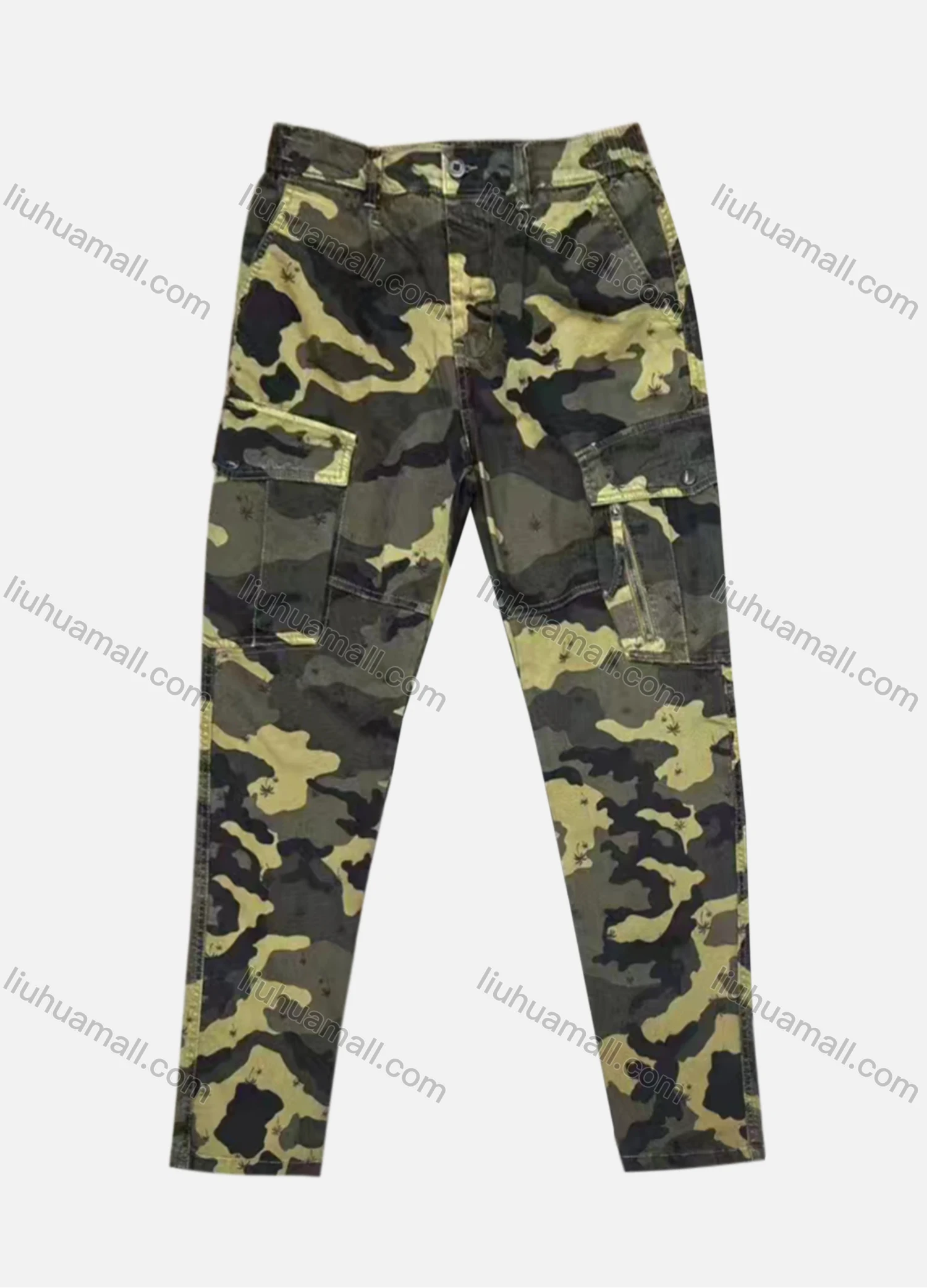 Wholesale Men's Casual Flap Pockets Camouflage Cargo Pant B7389# - Liuhuamall