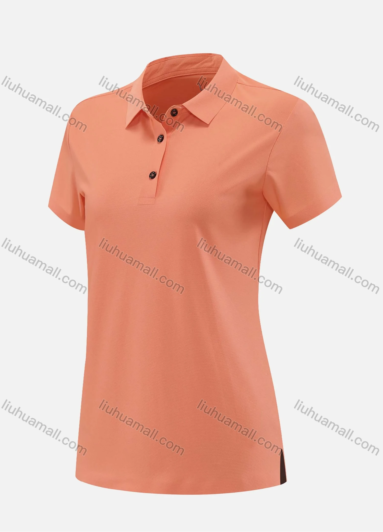 Wholesale Women's Plain Casual Short Sleeve Basics Polo Shirt 302# - Liuhuamall