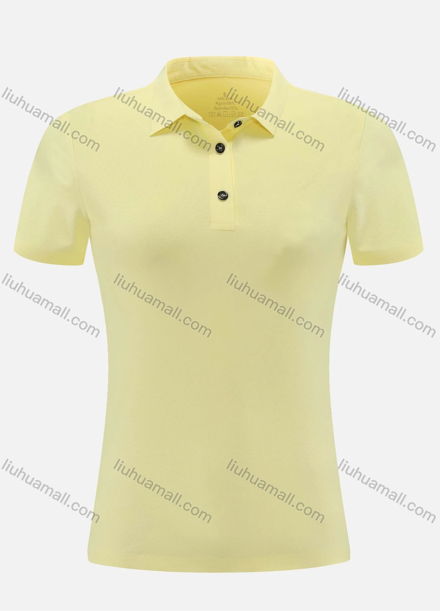 Wholesale Women's Plain Casual Short Sleeve Basics Polo Shirt 302# - Liuhuamall