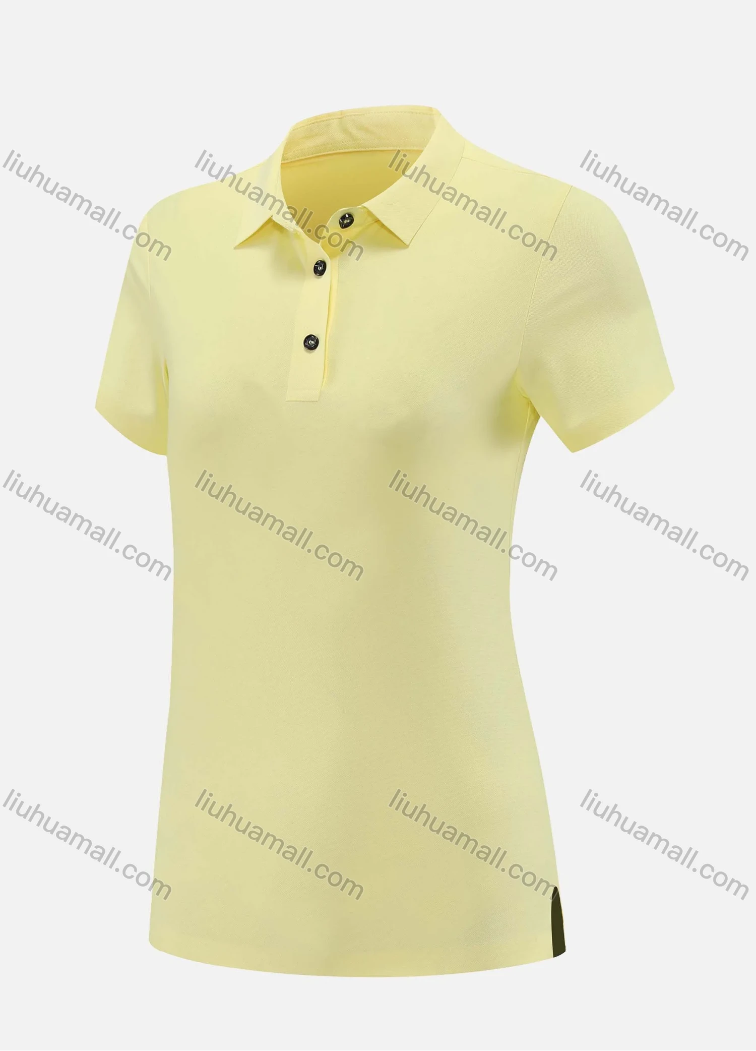 Wholesale Women's Plain Casual Short Sleeve Basics Polo Shirt 302# - Liuhuamall