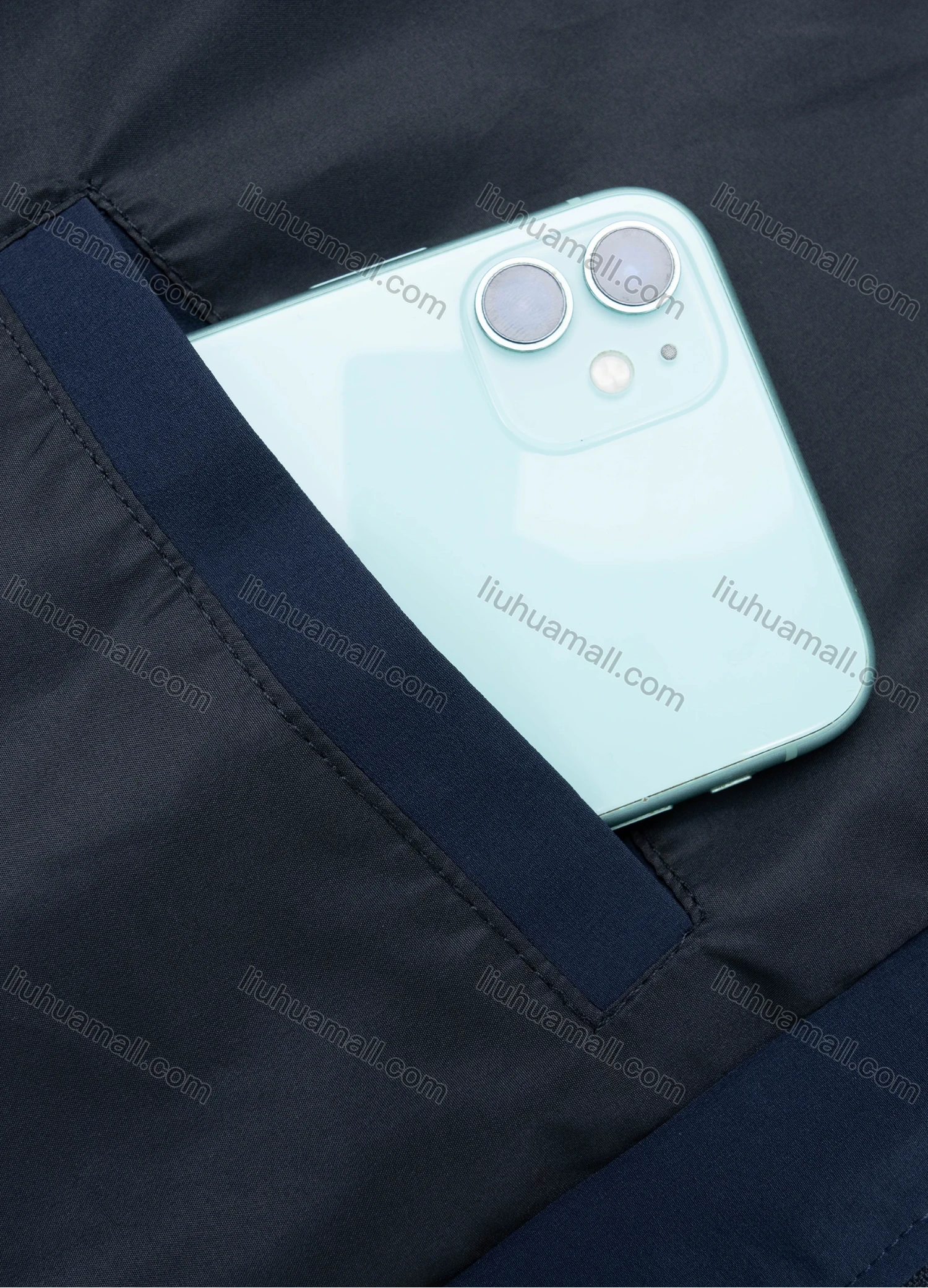 Wholesale Men's Casual Stand Collar Zipper Plain Waterproof Pocket Long Sleeve Jacket 61175# - Liuhuamall