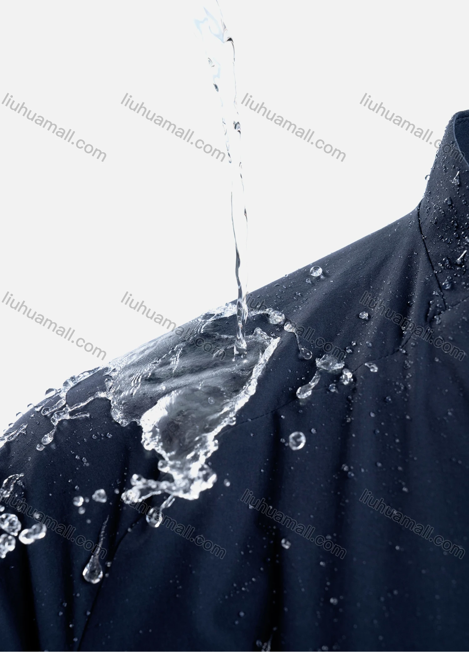 Wholesale Men's Casual Stand Collar Zipper Plain Waterproof Pocket Long Sleeve Jacket 61175# - Liuhuamall