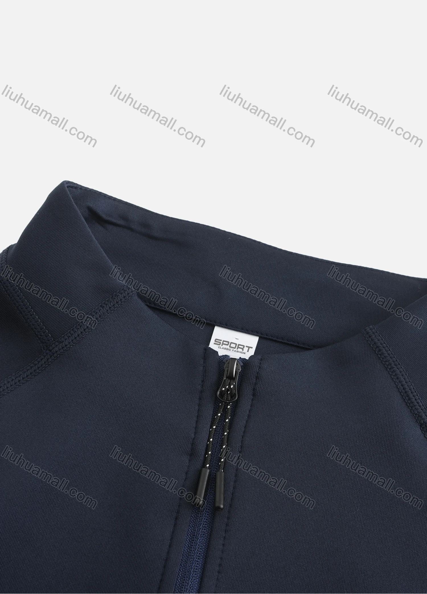 Wholesale Men's Workout Plain Long Sleeve Quarter Zip Mock Neck Sporty Sweatshirt 61187# - Liuhuamall