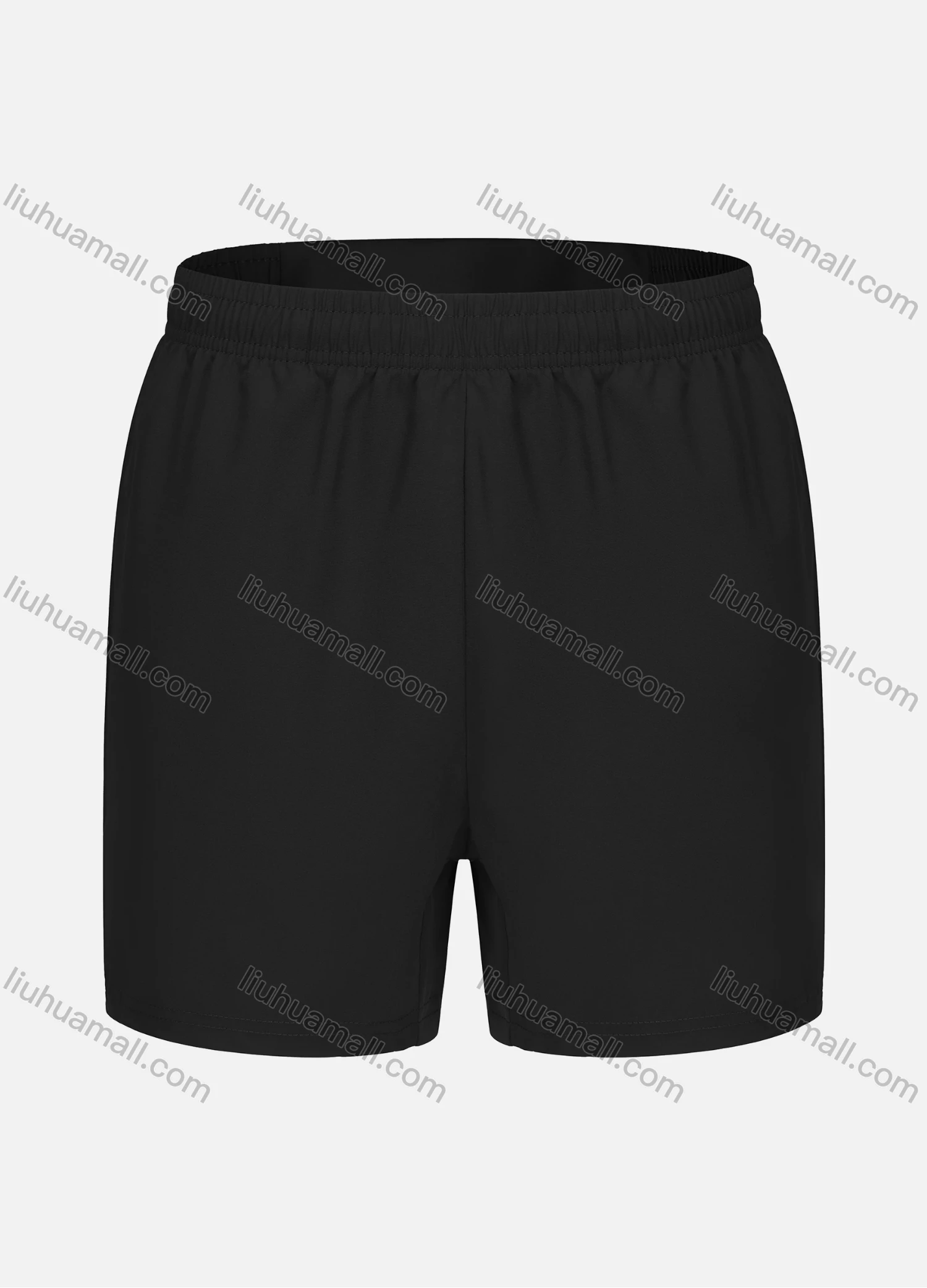 Wholesale Men's Athletic Workout Plain Zipper Pockets Elastic Waist Shorts 62223# - Liuhuamall