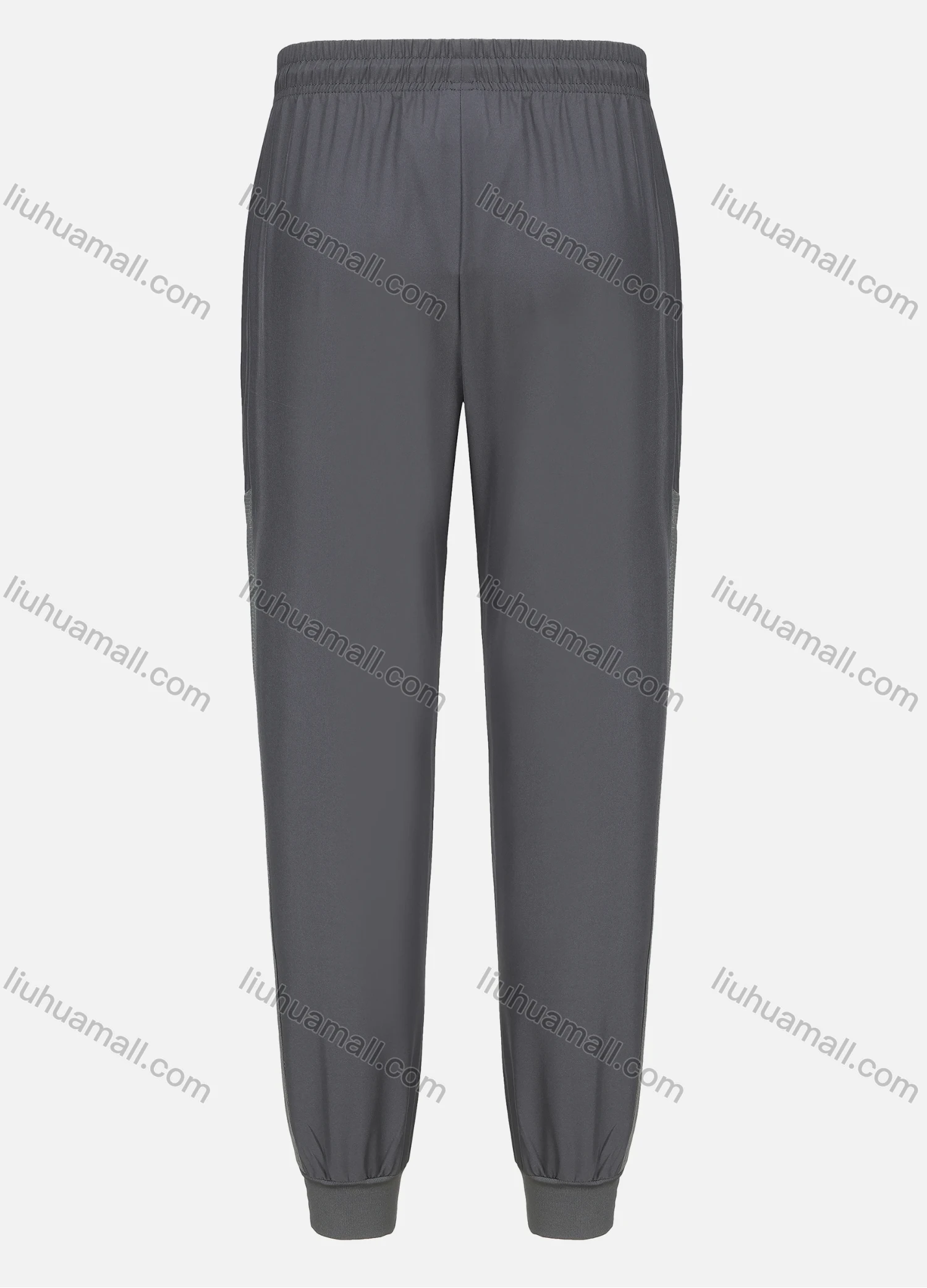 Wholesale Men's Athletic Plain Workout Mesh Splicing Elastic Waist Zipper Pockets Drawstring Pants 62341# - Liuhuamall