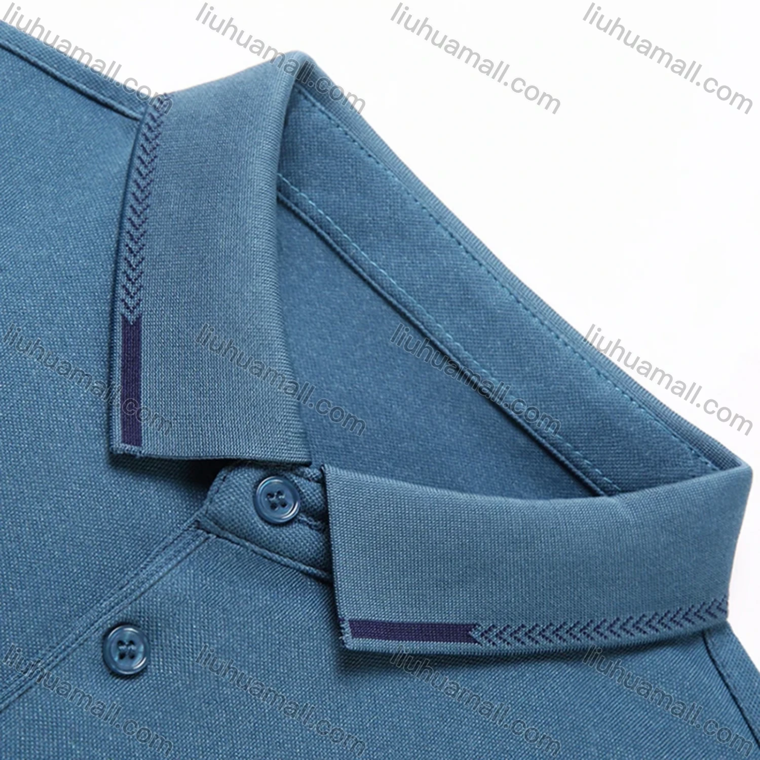 Wholesale Men's Casual Plain Long Sleeve Slim Fit Polo Shirt 2511# - Liuhuamall