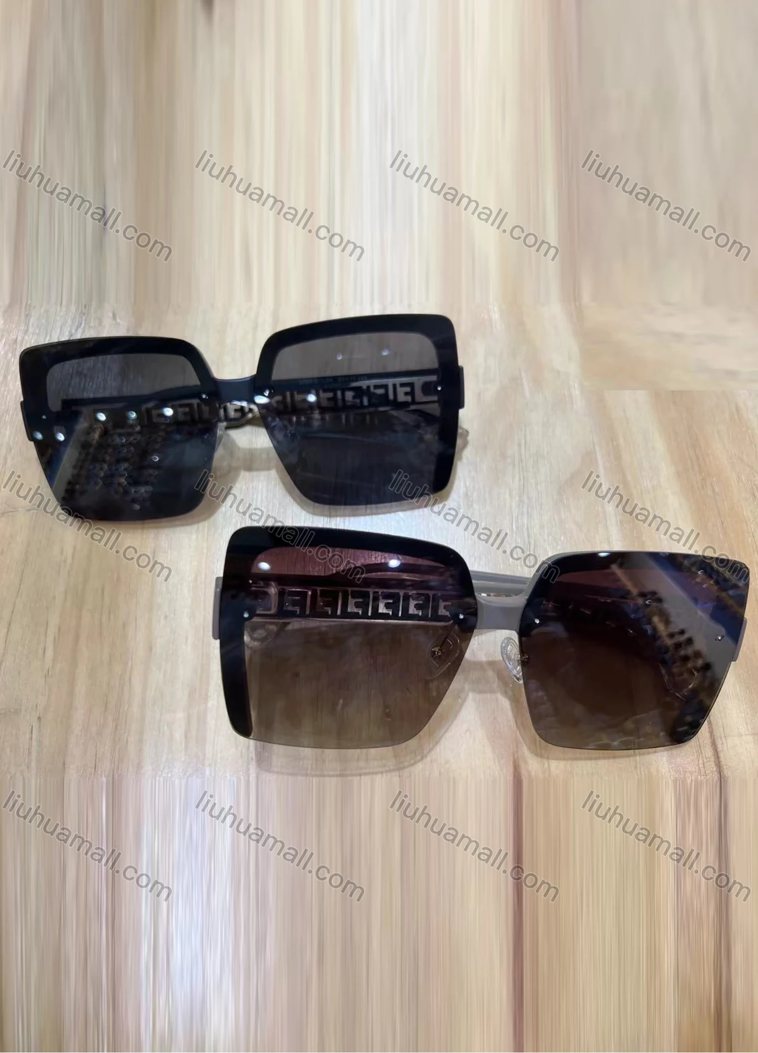 Wholesale Classic Plastic Square Frame Plain Letter Lenses Sunglasses 2209# - Liuhuamall