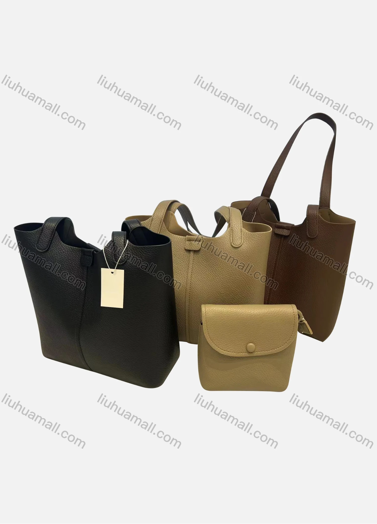 Wholesale Women's Casual Leather Shoulder Plain Ladies Handbag 5189# - Liuhuamall