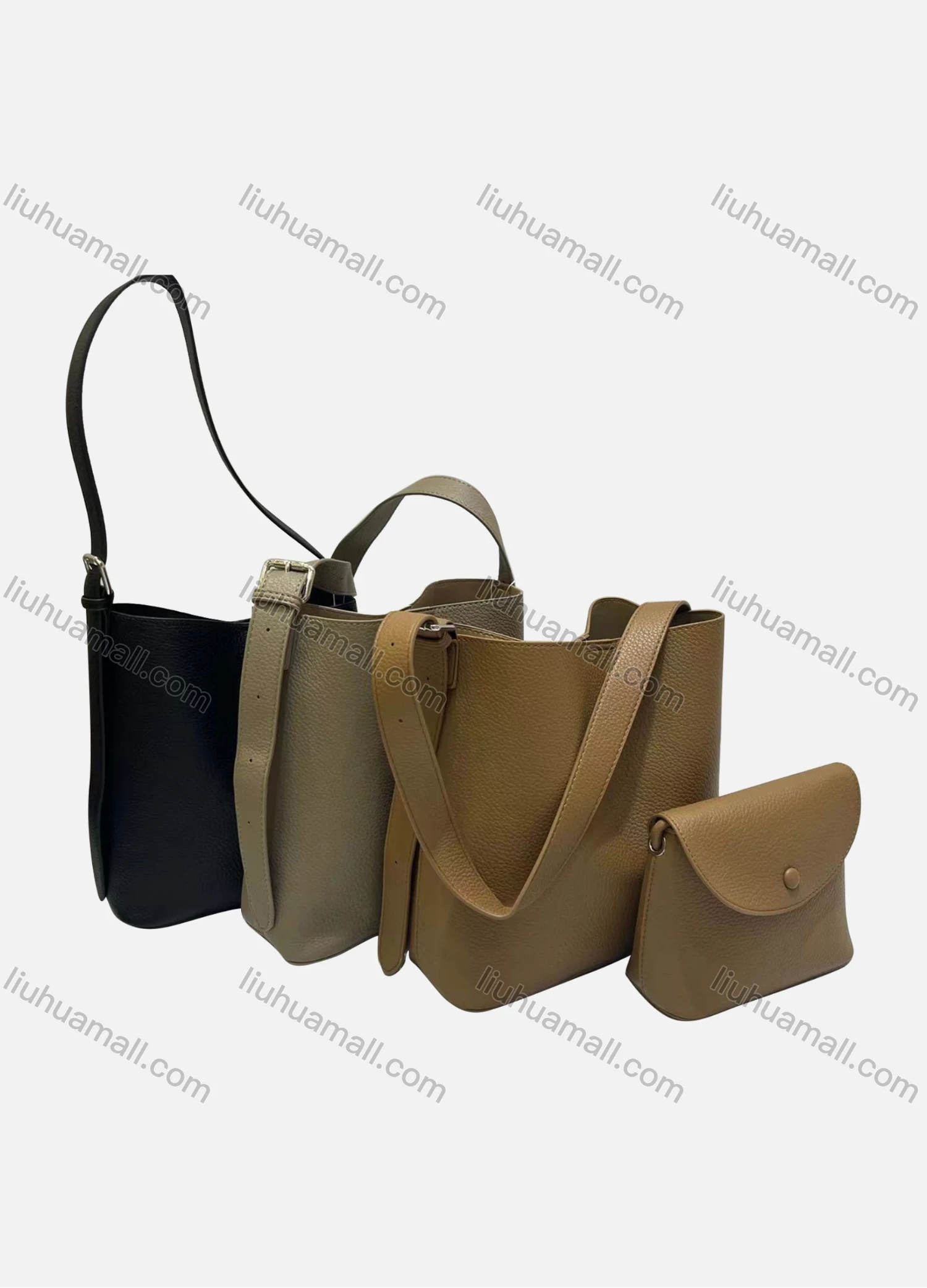 Wholesale Women's Casual Leather Shoulder Plain Ladies Handbag 6056# - Liuhuamall