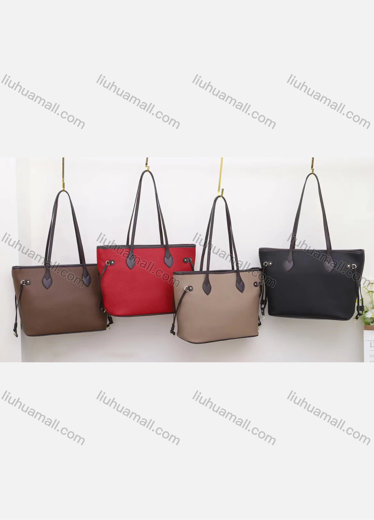 Wholesale Women's Casual Leather Shoulder Plain Ladies Handbag 2225# - Liuhuamall