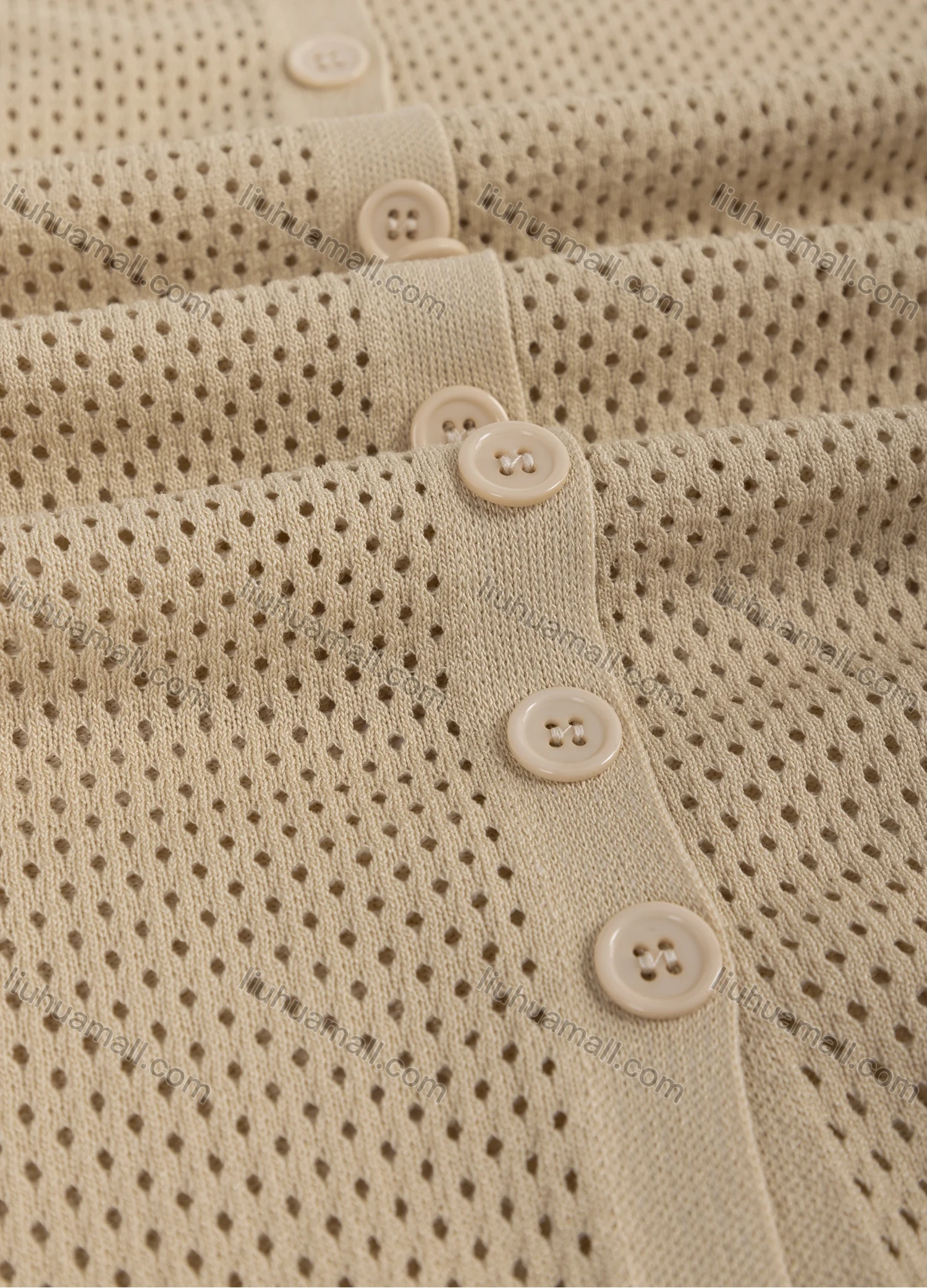 Wholesale Women's Casual Long Sleeve Hollow Out Button Down Cardigan 2450# - Liuhuamall