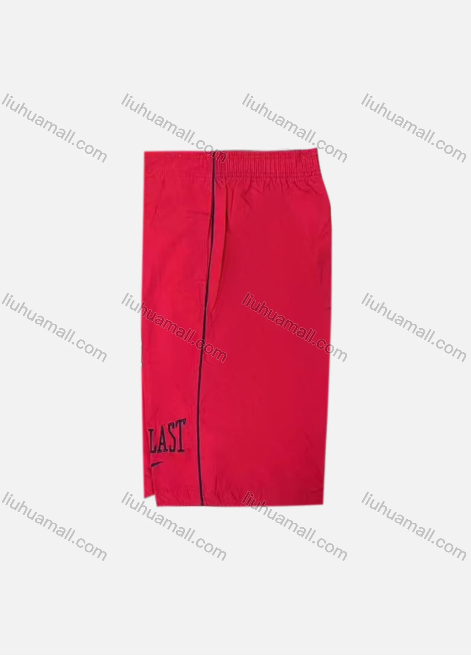 Wholesale Men's Casual Letter Print Drawstring Striped Trim Shorts 205# - Liuhuamall