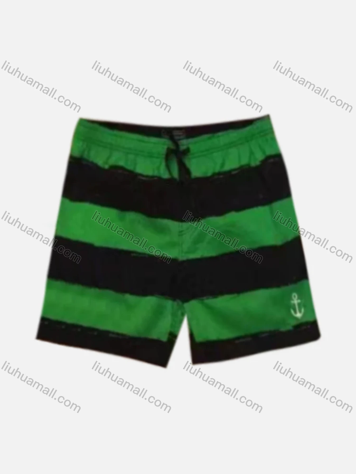 Wholesale Men's Vacation Striped Colorblock Drawstring Beach Shorts 2802# - Liuhuamall