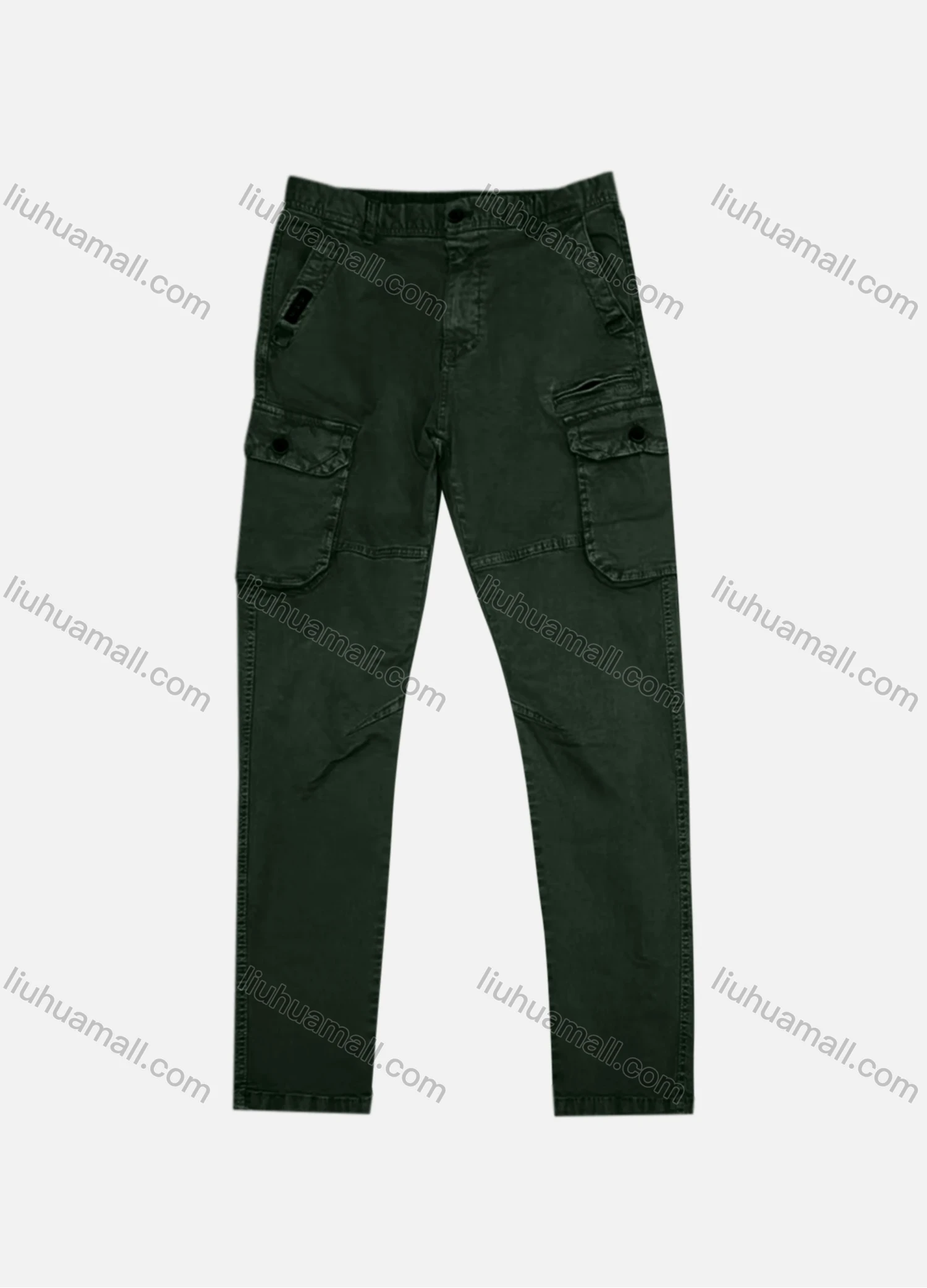 Wholesale Men's Casual Flap Pockets Plain Cargo Pant AK7366# - Liuhuamall