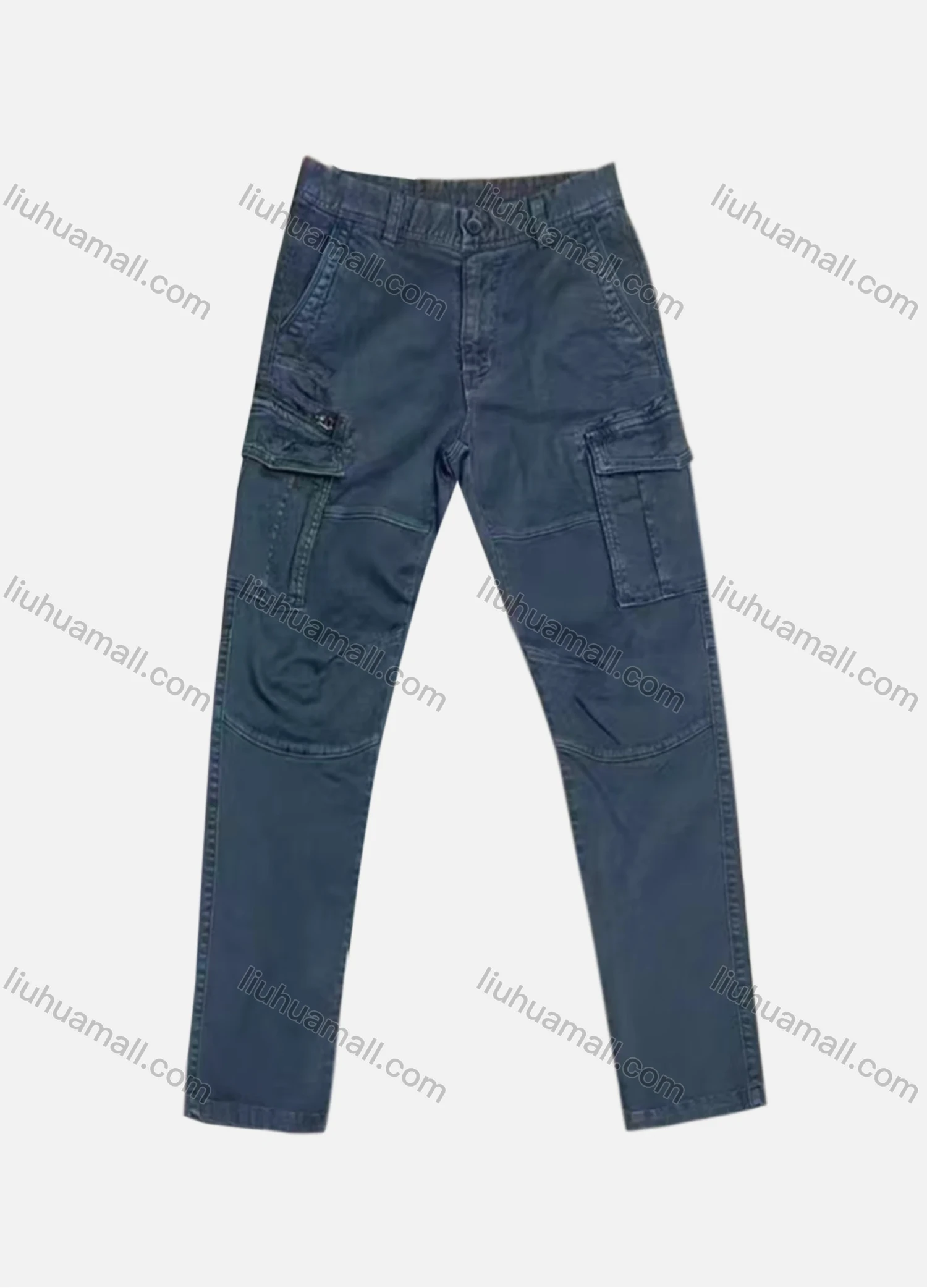 Wholesale Men's Casual Flap Pockets Plain Cargo Pant AK7367# - Liuhuamall