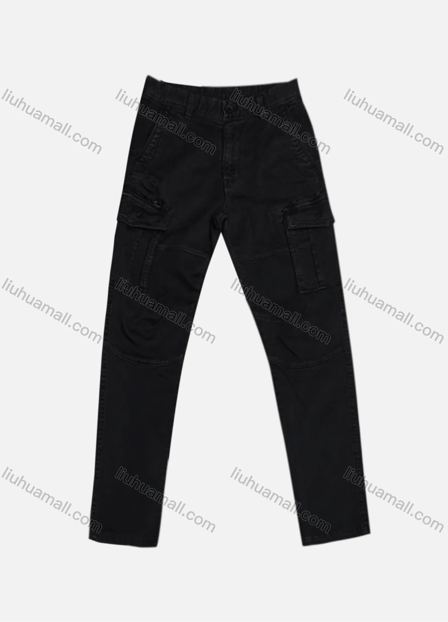 Wholesale Men's Casual Flap Pockets Plain Cargo Pant AK7367# - Liuhuamall