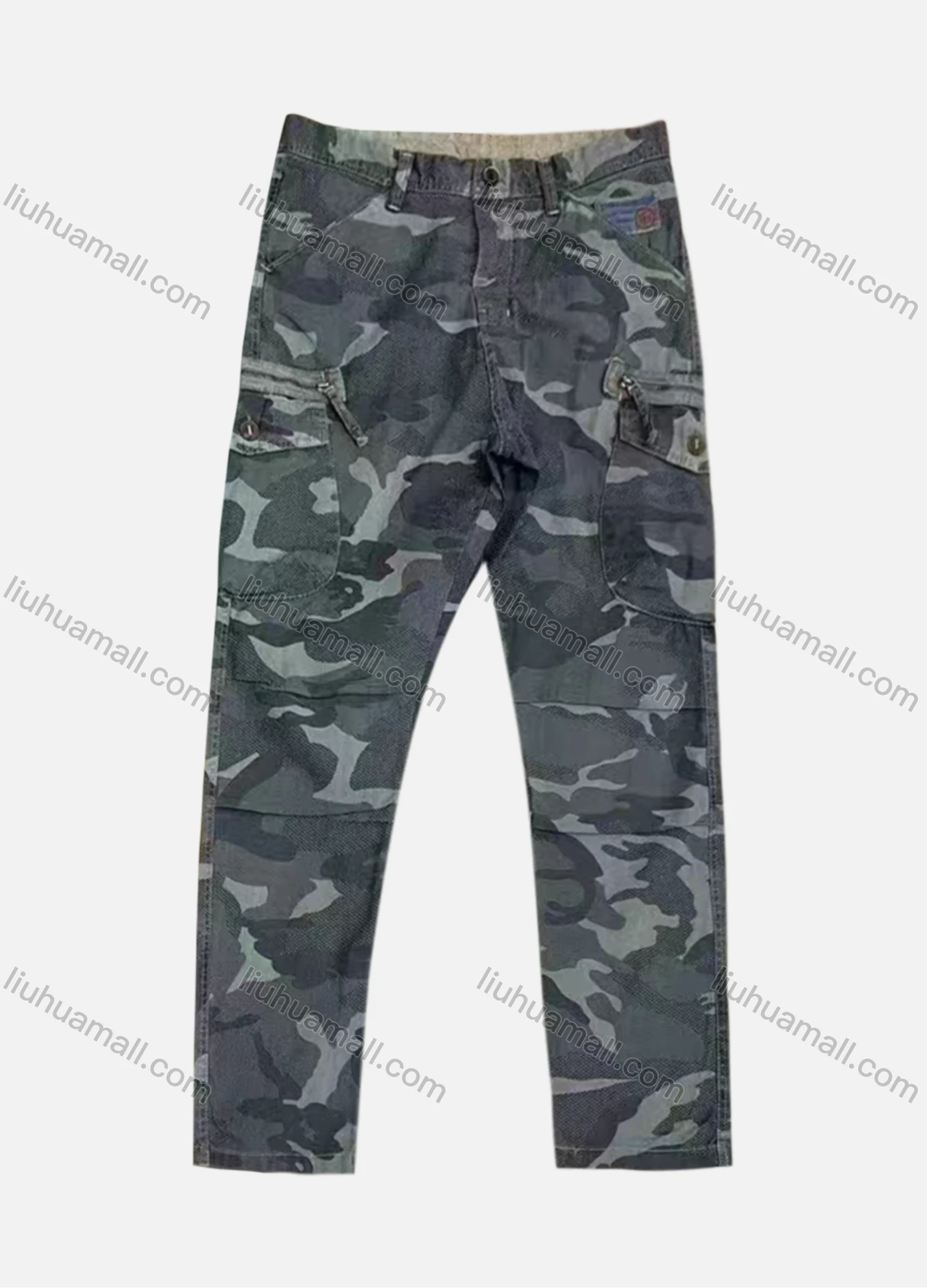 Wholesale Men's Casual Camouflage Zipper Pockets Cargo Pant B7365# - Liuhuamall