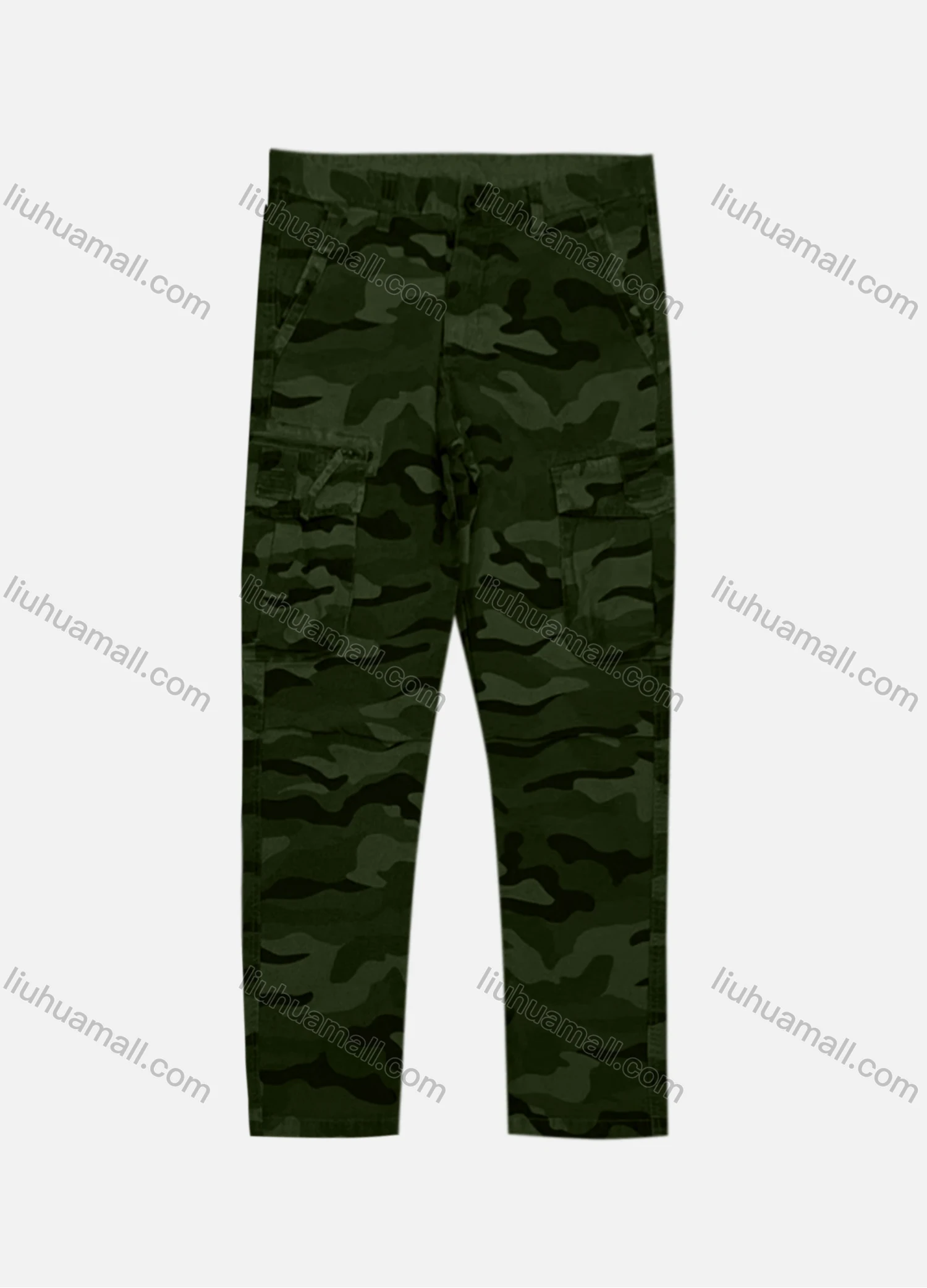 Wholesale Men's Casual Camouflage Zipper Flap Pockets Cargo Pant B7373# - Liuhuamall