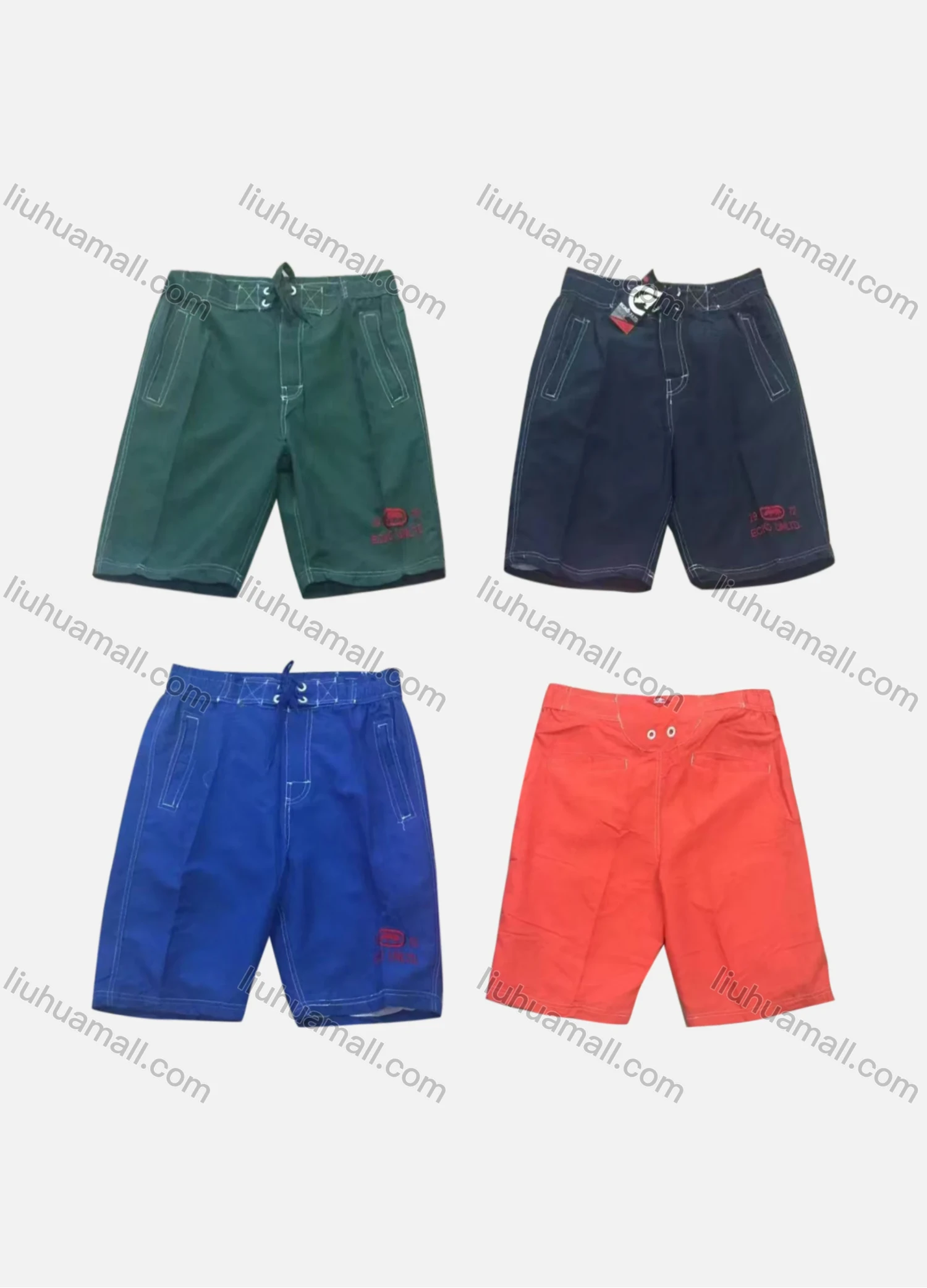 Wholesale Men's Casual Plain Drawstring Patch Pocket Shorts EK-304# - Liuhuamall