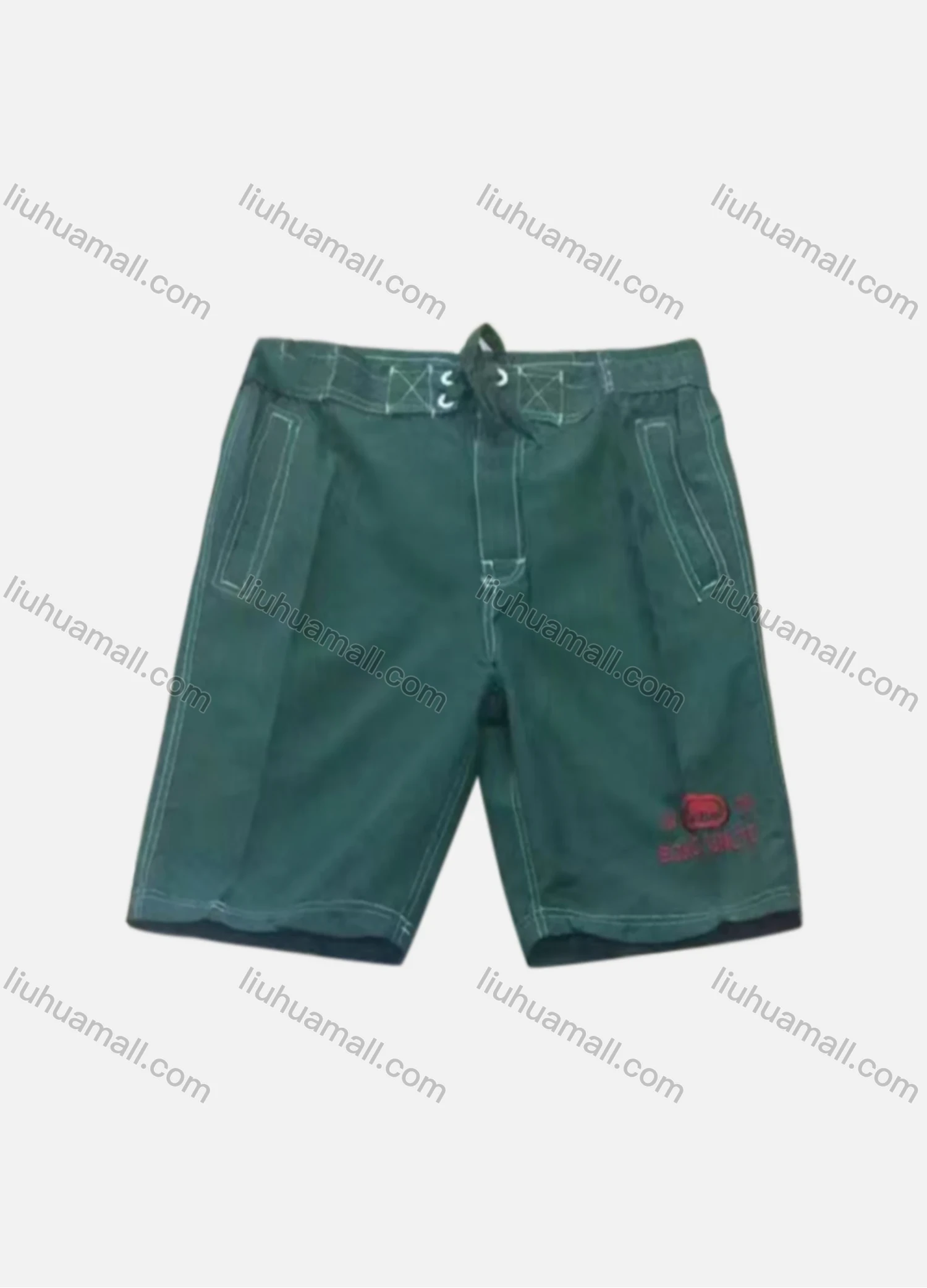 Wholesale Men's Casual Plain Drawstring Patch Pocket Shorts EK-304# - Liuhuamall