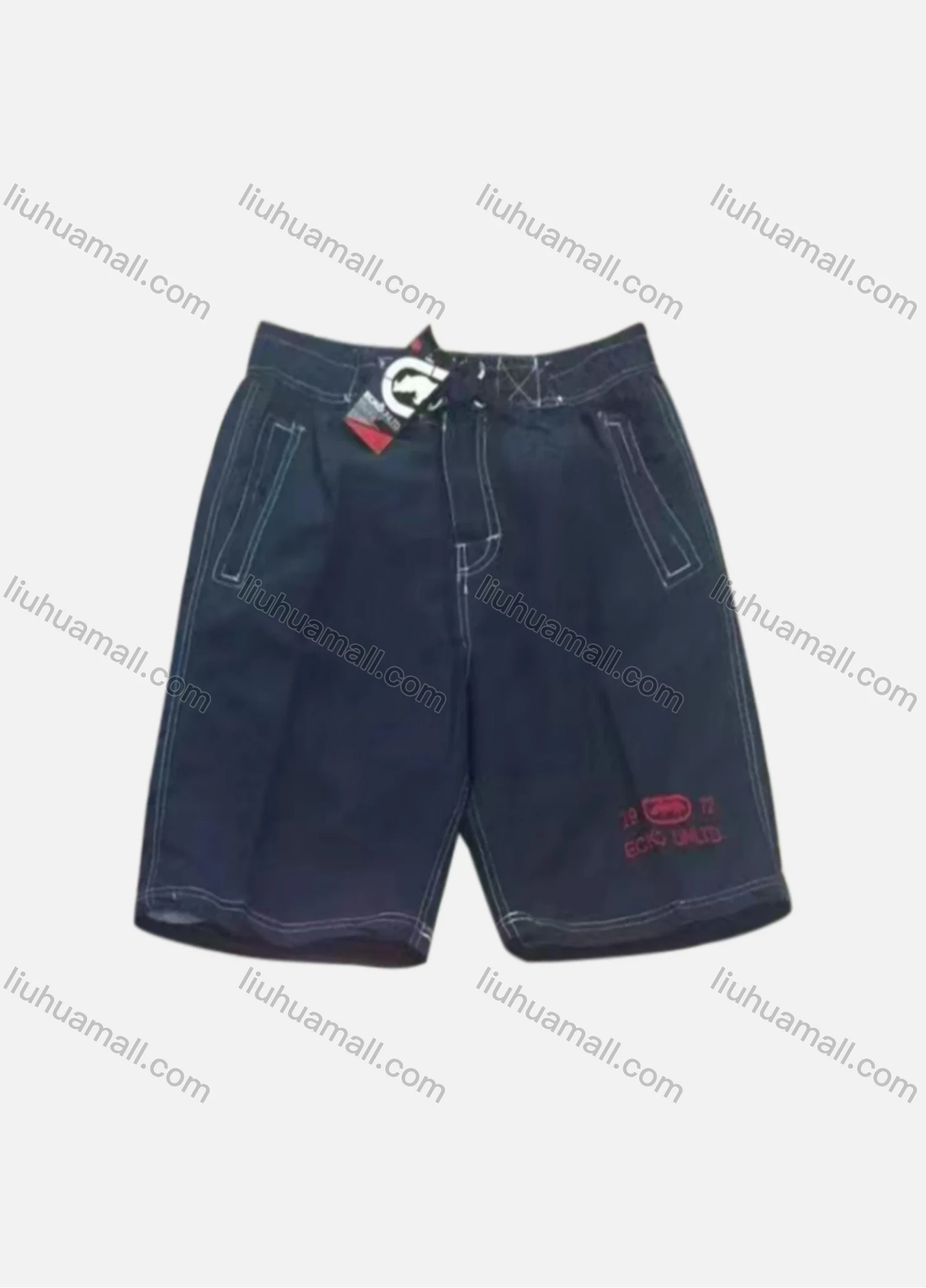 Wholesale Men's Casual Plain Drawstring Patch Pocket Shorts EK-304# - Liuhuamall