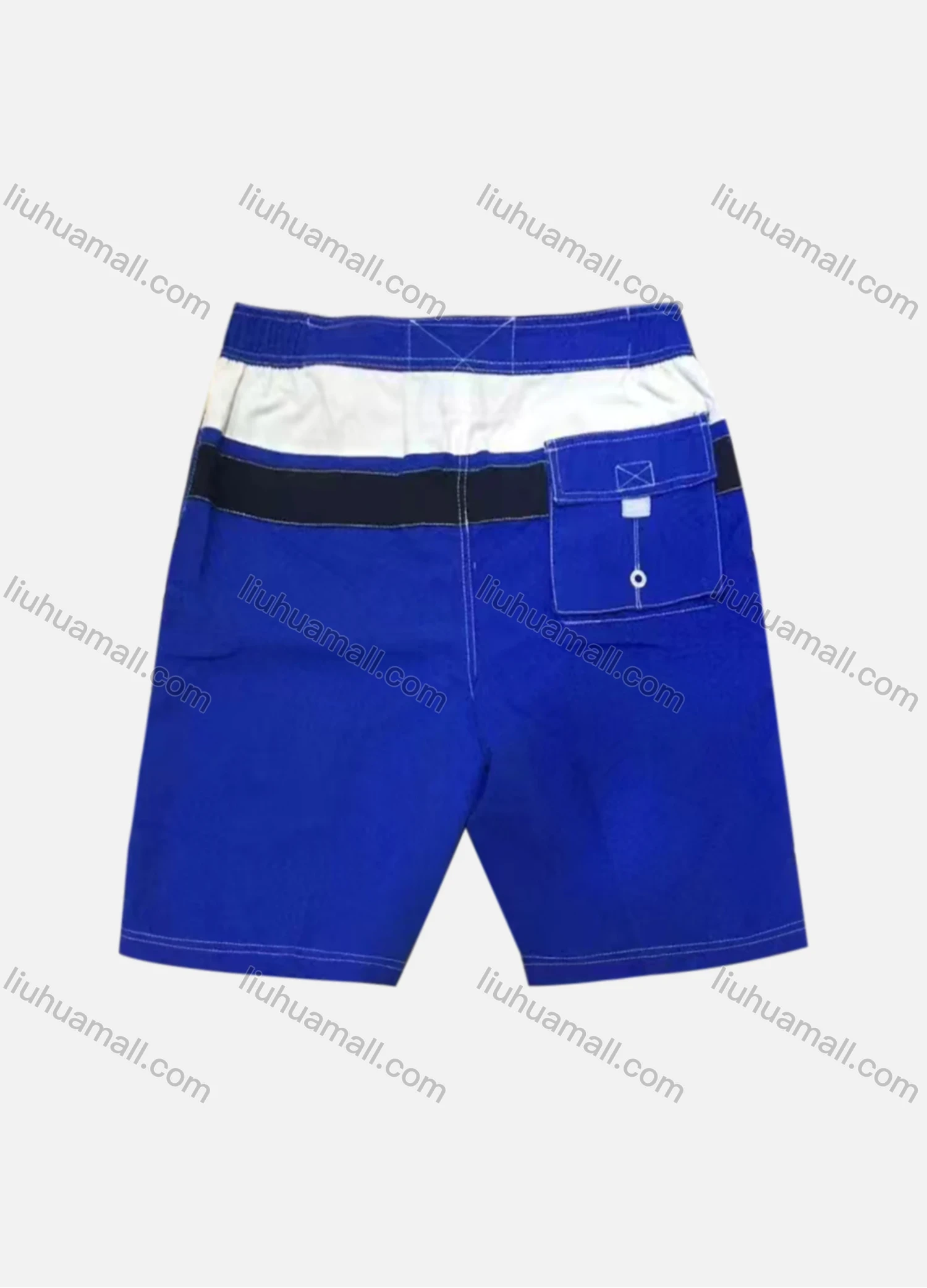 Wholesale Men's Casual Colorblock Letter Drawstring Flap Pockets Shorts G006# - Liuhuamall