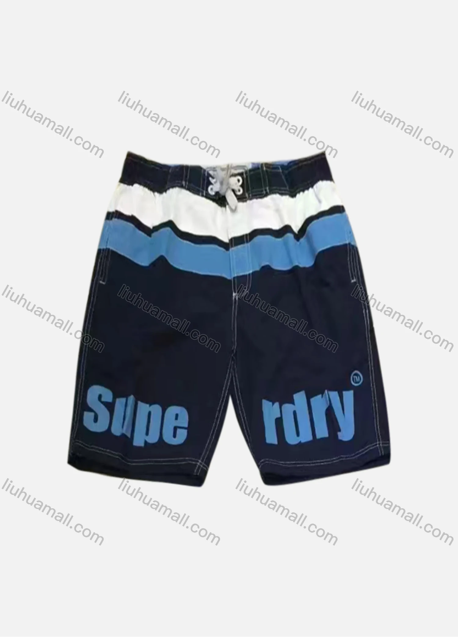 Wholesale Men's Casual Colorblock Letter Drawstring Flap Pockets Shorts G006# - Liuhuamall