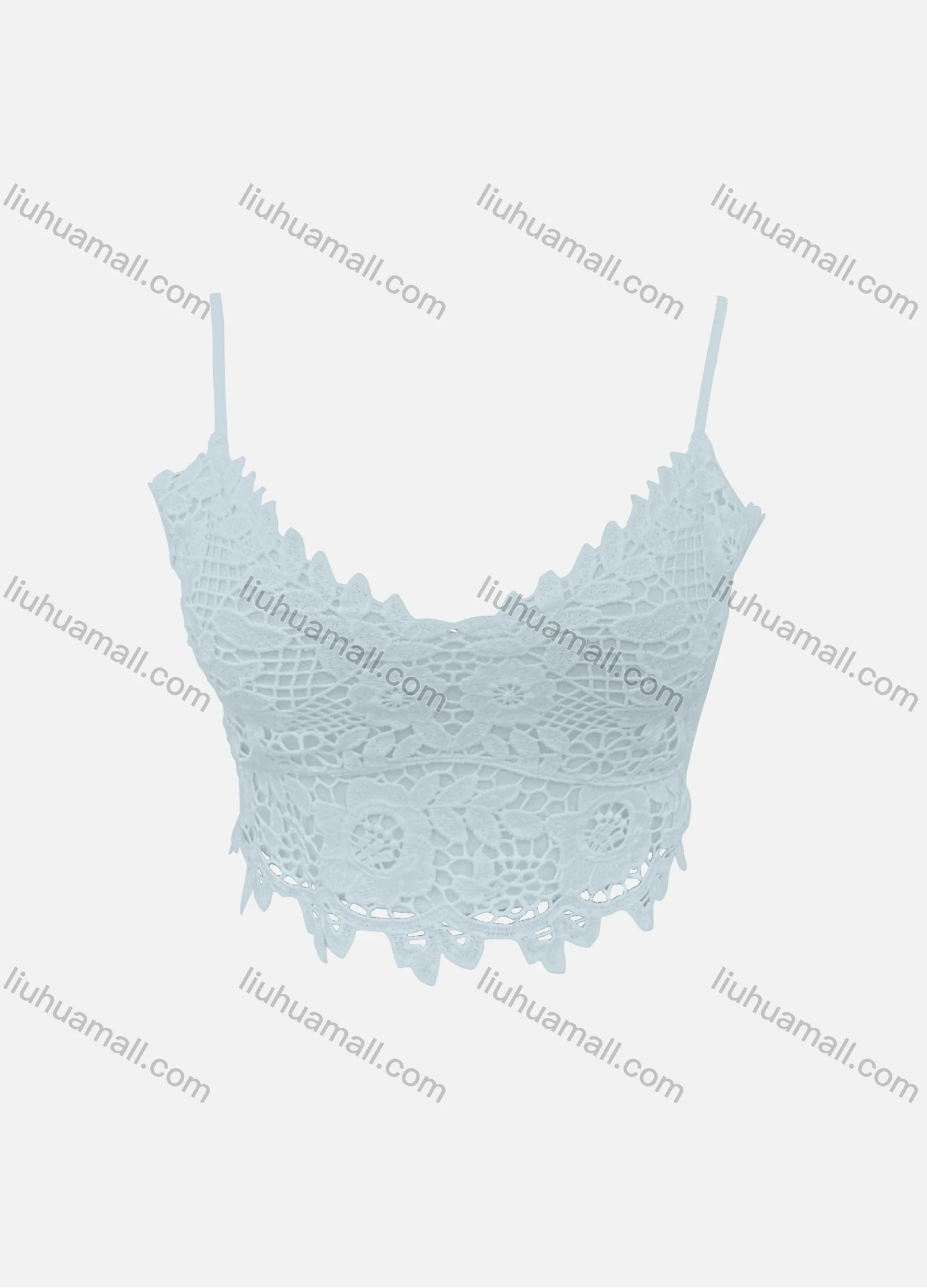 Wholesale Women's 100%Cotton Sexy Plain Embroidery Lace Crop Cami Top SC3646# - Liuhuamall