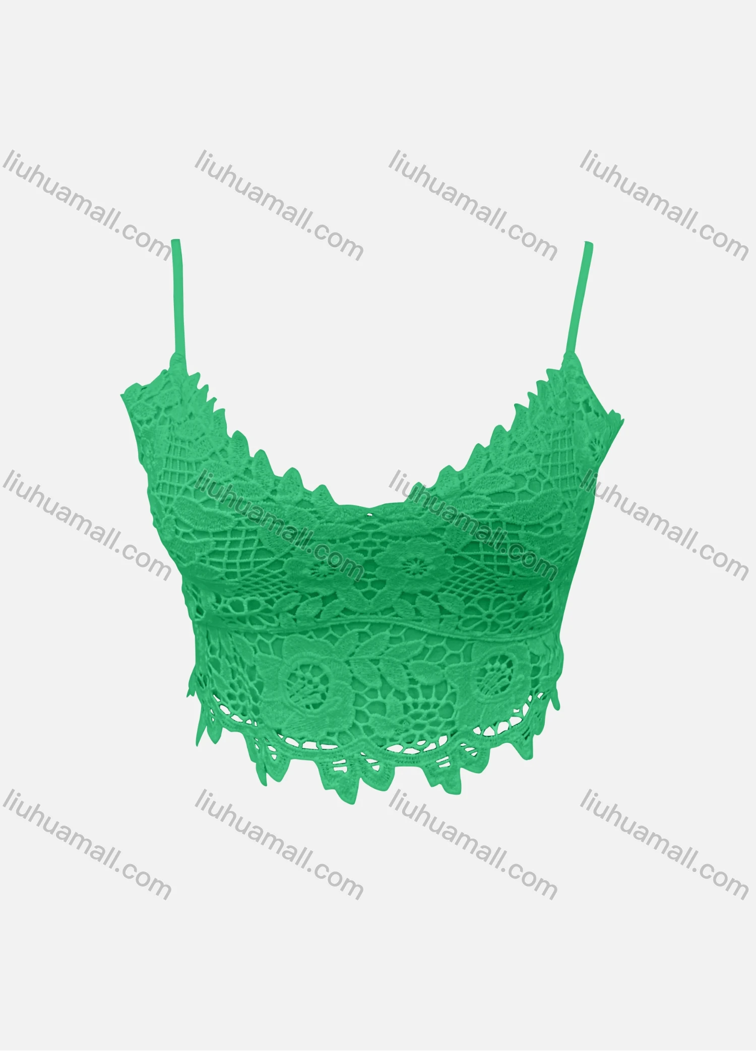 Wholesale Women's 100%Cotton Sexy Plain Embroidery Lace Crop Cami Top SC3646# - Liuhuamall