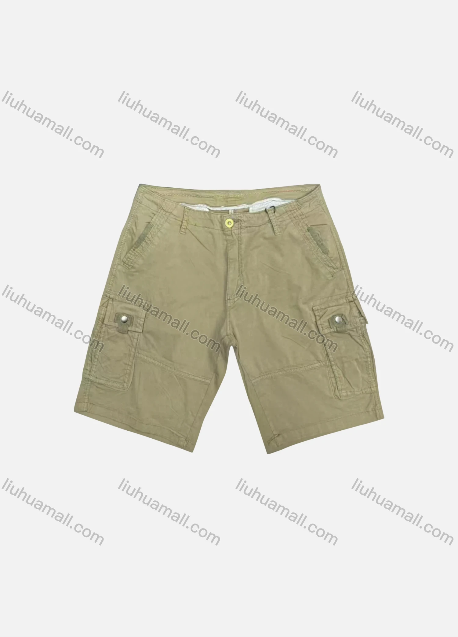Wholesale Men's Casual Plain Multiple Pockets Cargo Shorts D-758# - Liuhuamall