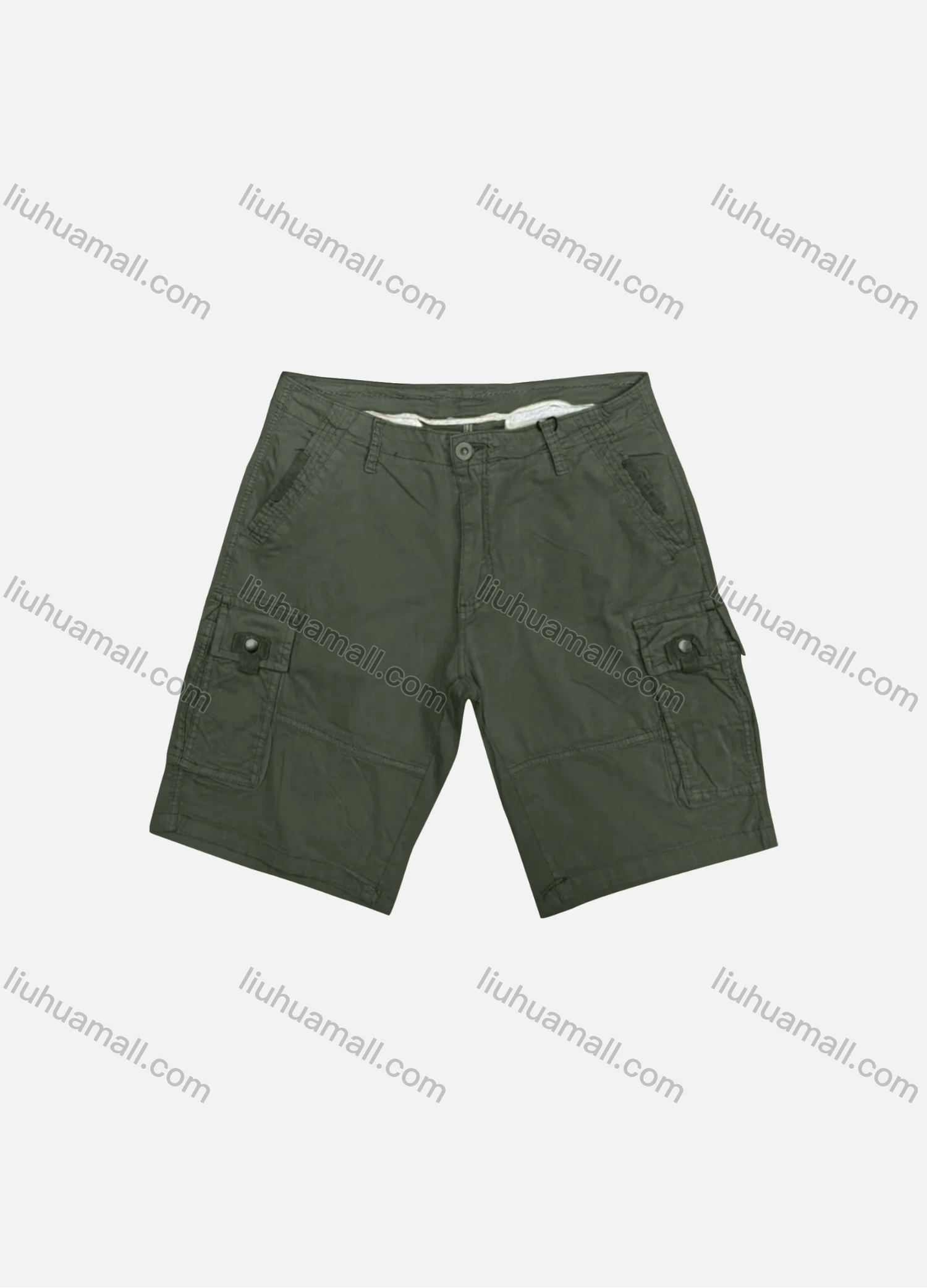Wholesale Men's Casual Plain Multiple Pockets Cargo Shorts D-758# - Liuhuamall
