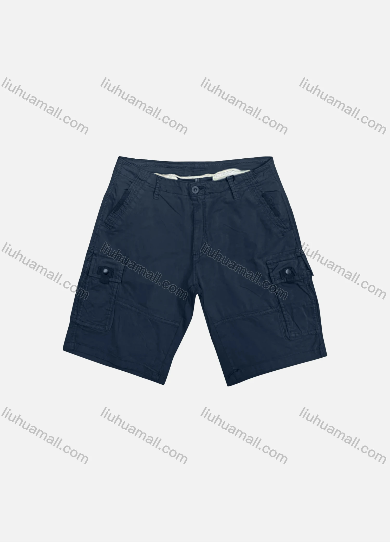 Wholesale Men's Casual Plain Multiple Pockets Cargo Shorts D-758# - Liuhuamall