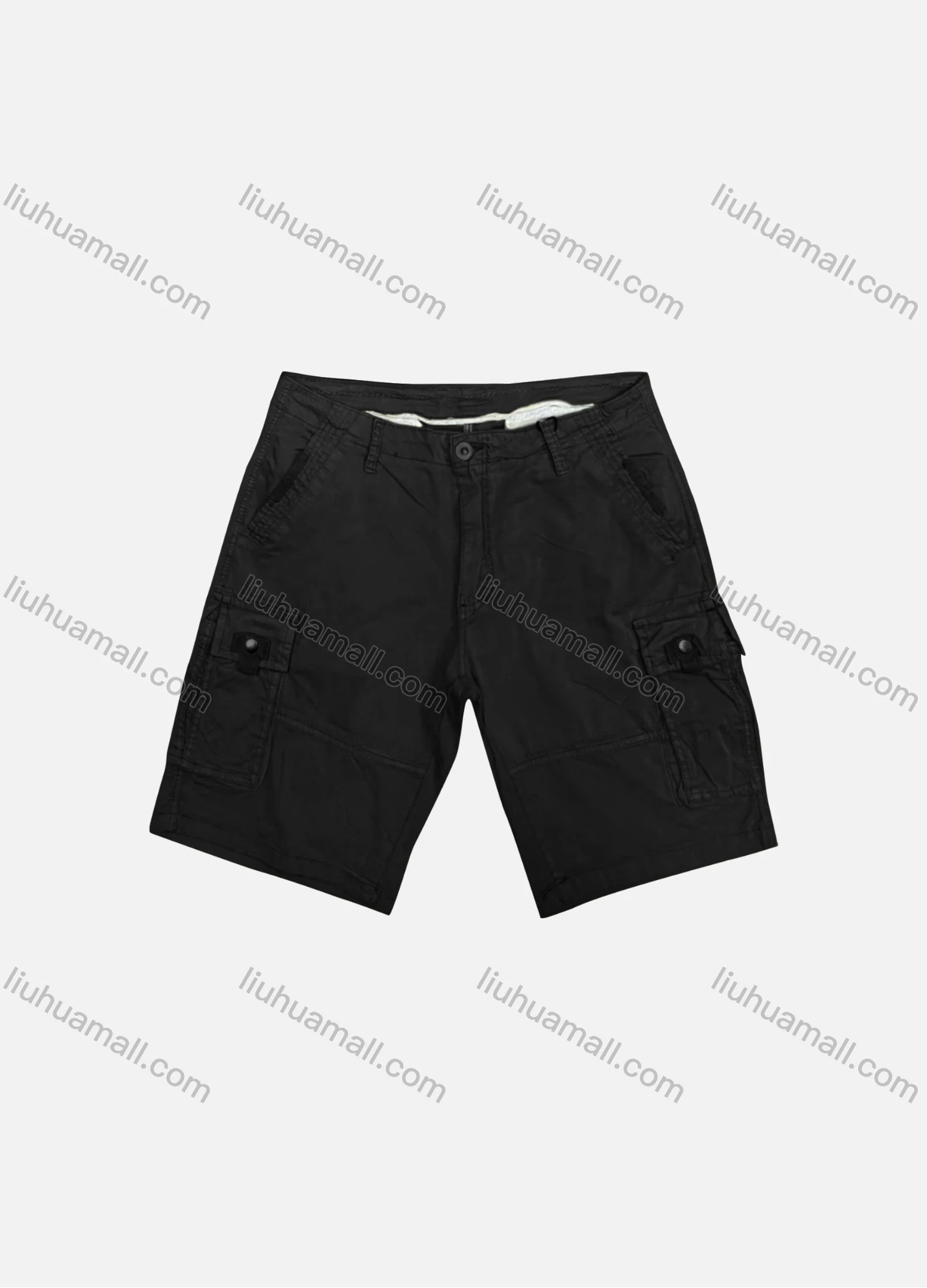 Wholesale Men's Casual Plain Multiple Pockets Cargo Shorts D-758# - Liuhuamall