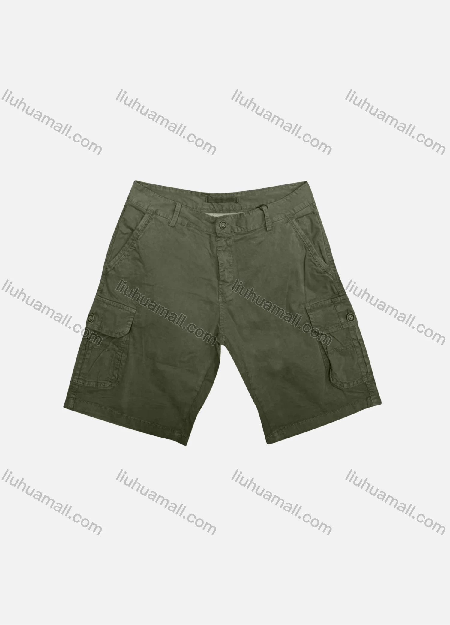 Wholesale Men's Casual Plain Flap Pockets Cargo Shorts D-757# - Liuhuamall